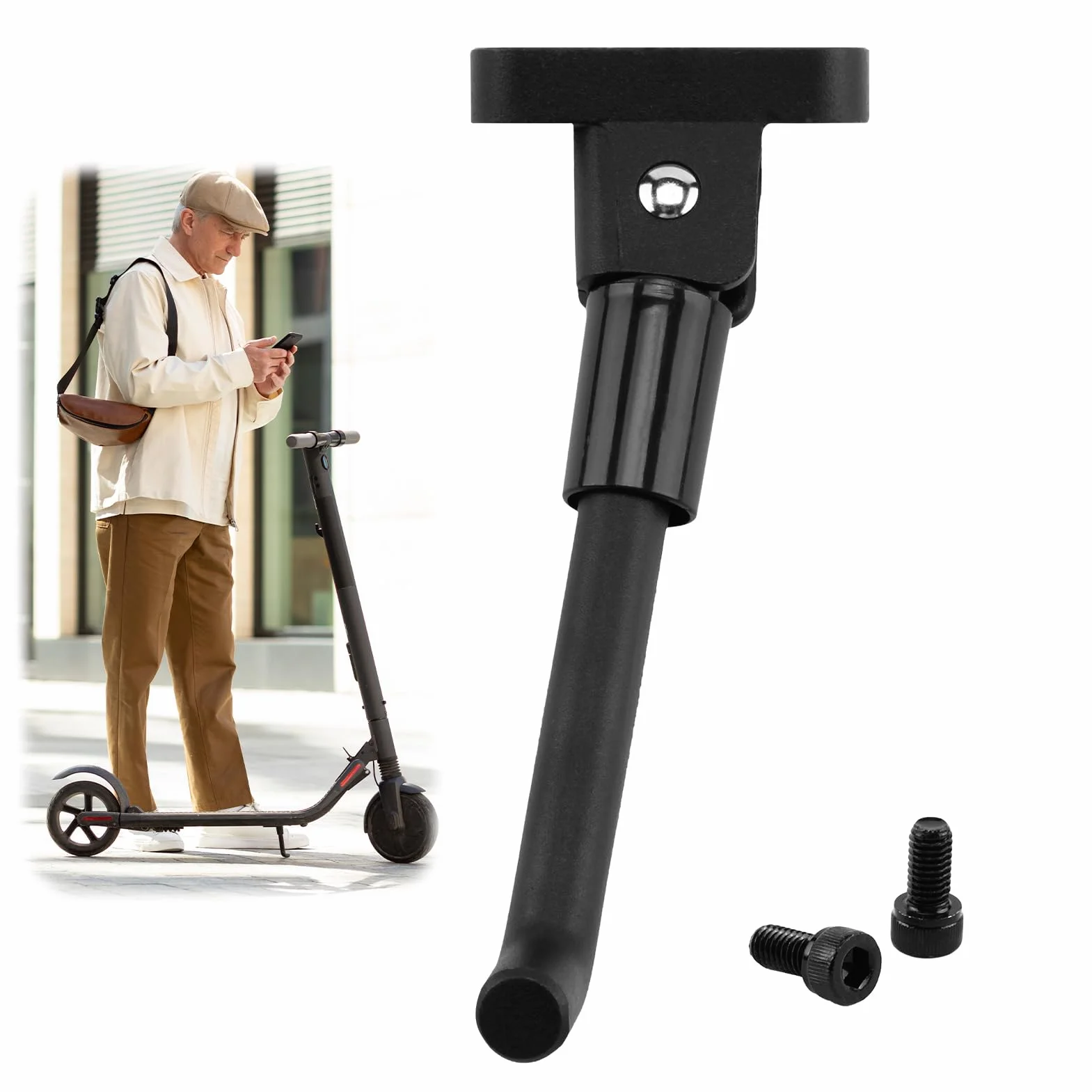 Xiaomi M365/Pro 2/1S/Scooter 3 Soporte Lateral para Scooter Eléctrico, Negro