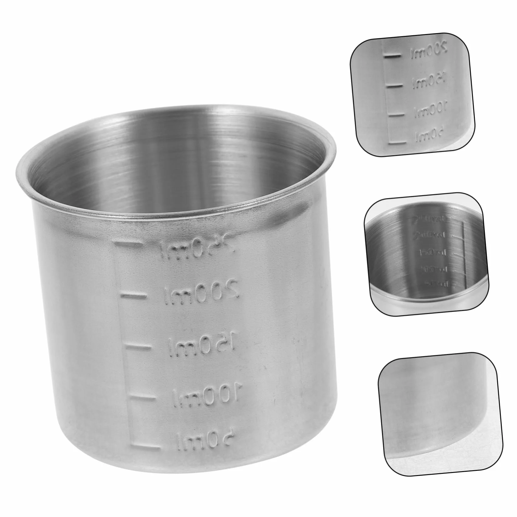 3piezas Vaso Medidor De Inoxidable Con Doble Recipiente De Almacenamiento Multifuncional Para Cocina Contenedor Para Ingredientes Con Precisamente