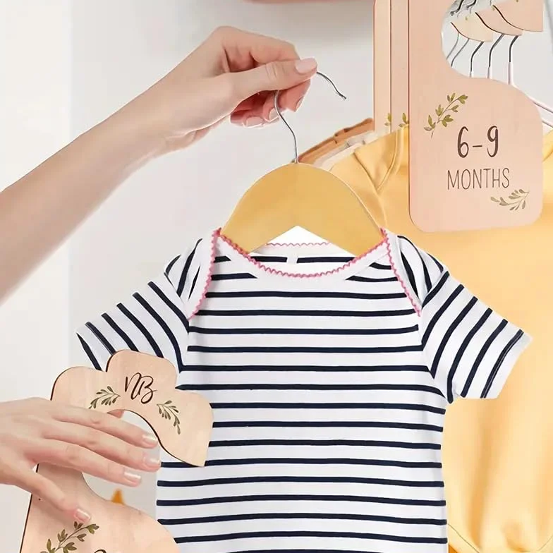 Separadores Divisores Para Armario De Bebe, Madera, 8 Piezas, Hasta +24 Meses, Beige