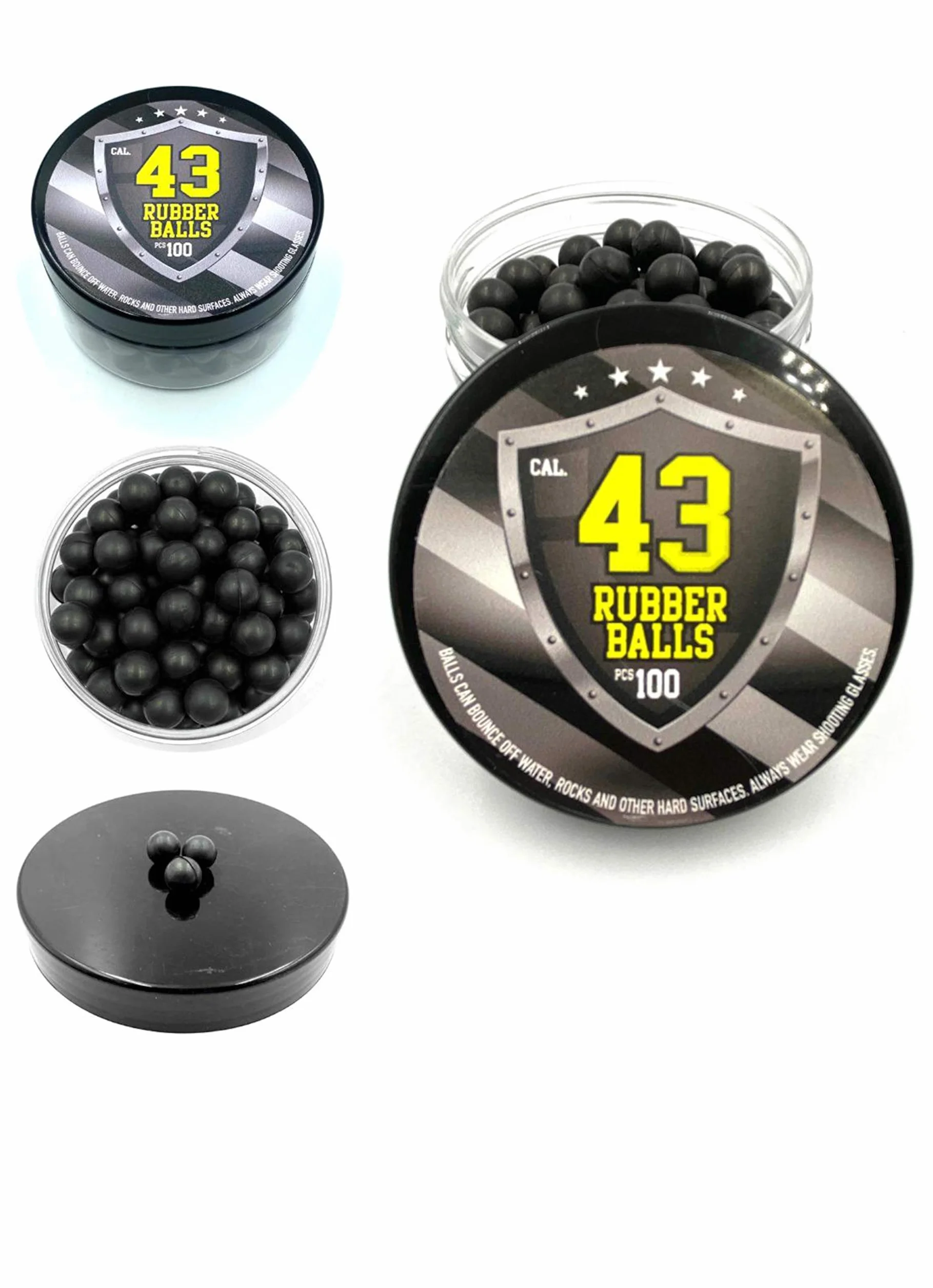 T4E RAM 43 Cal. Hard Rubber Paintballs Reballs for SSR 100 & M2 TMP1