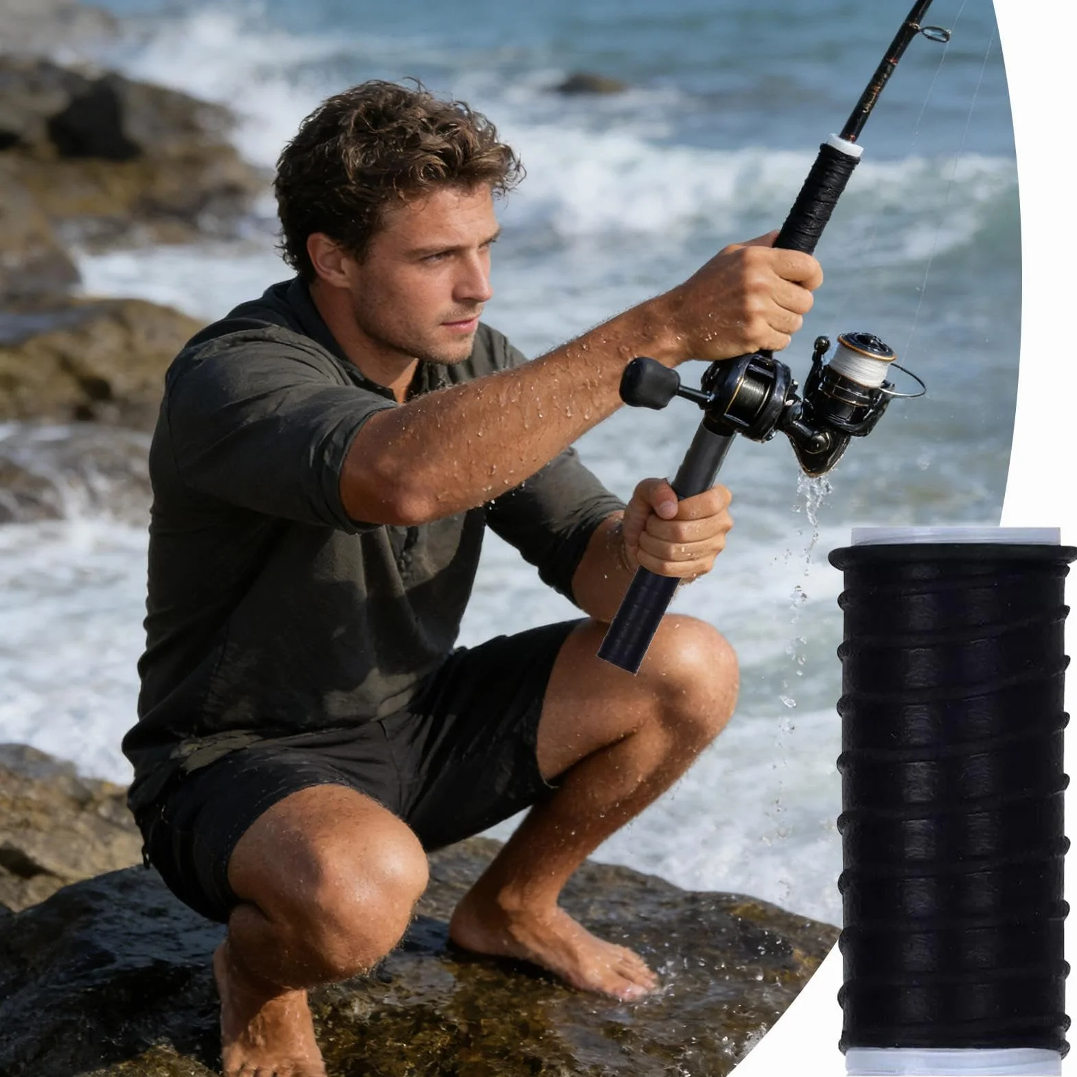 Mango En Frio Retractil Silicona Texturizado Antideslizante Impermeable Cubierta Empuñadura Raqueta