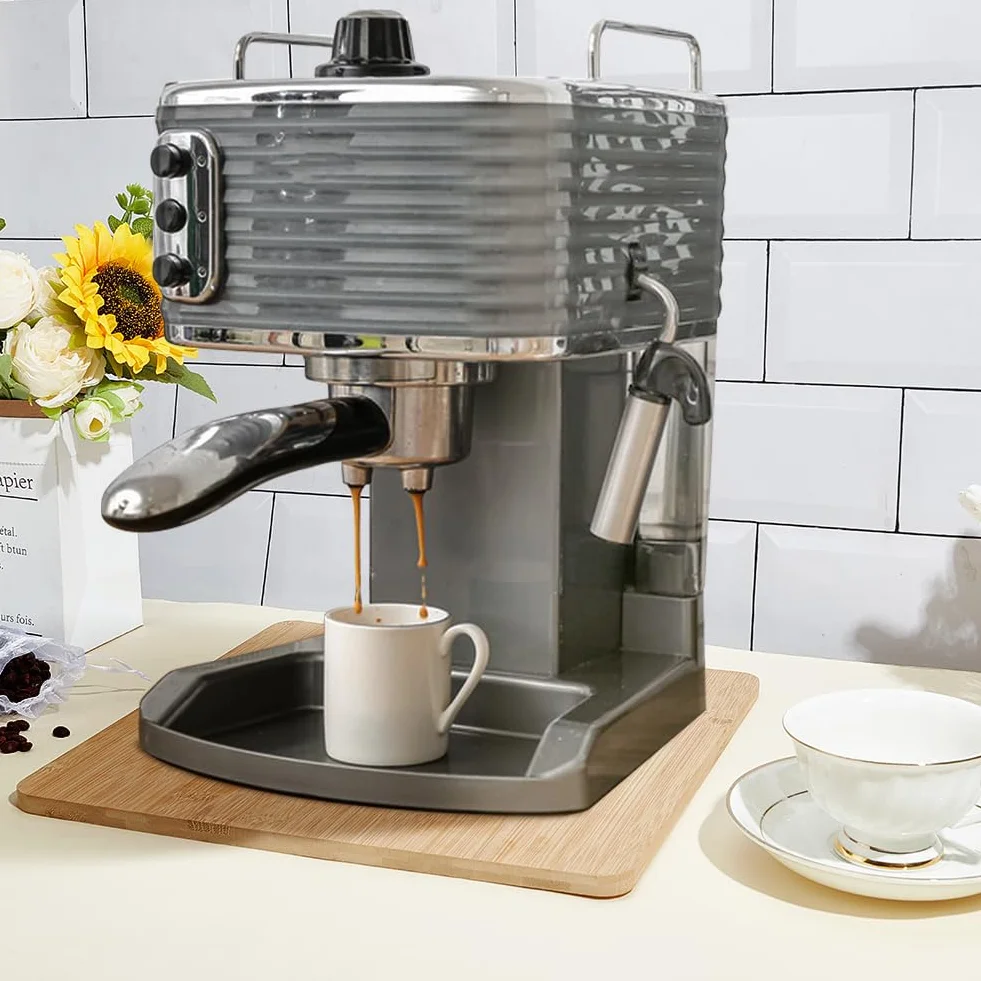 PH PandaHall Bandeja deslizante para máquina de café, bandeja para electrodomésticos de cocina con almohadillas de silicona antideslizantes para encimera de cocina y organización de cafetería, 32 x