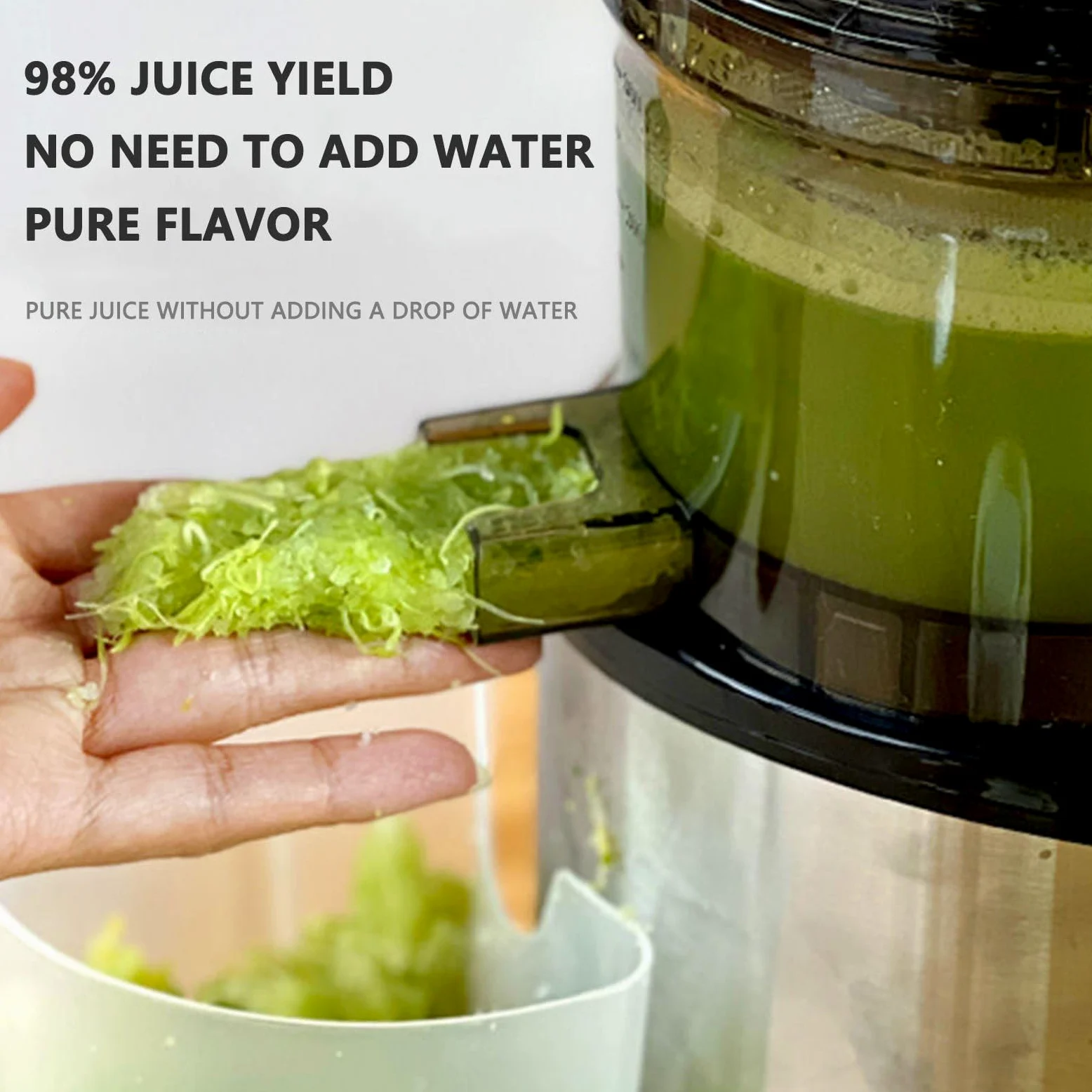 Extractor de Zumos y Verduras Automático para masticar frutas enteras | 350W,Extractor de Zumos y Verduras 180MM Apertura Sorbete, Helado, Boca de Alimentación Ancha