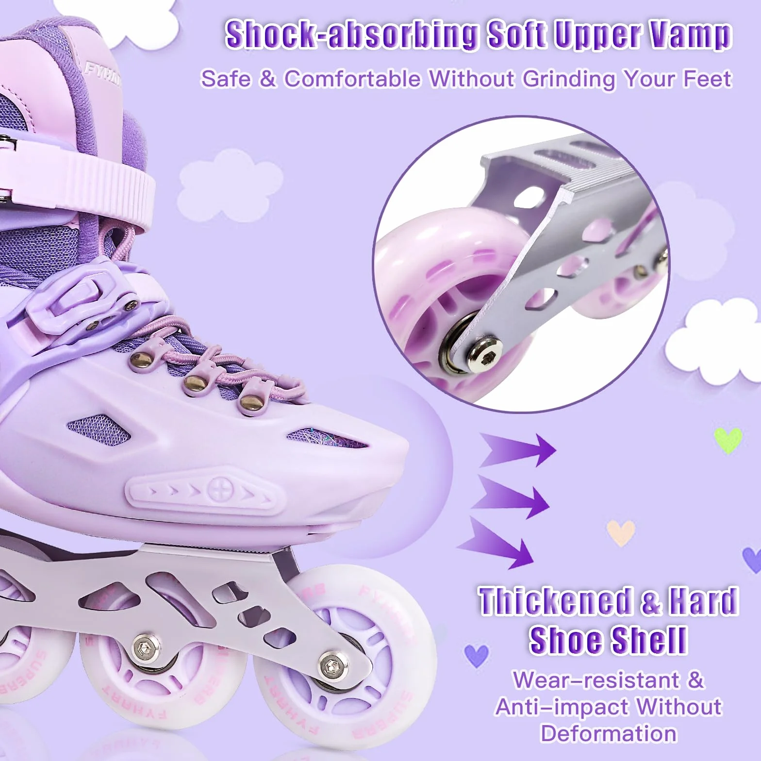 Patines en Linea Ajustables para Niña y Niño Patines Linea con Todas Las Ruedas iluminadas, Patines en línea para niños para Uso en Interiores y Exteriores (S