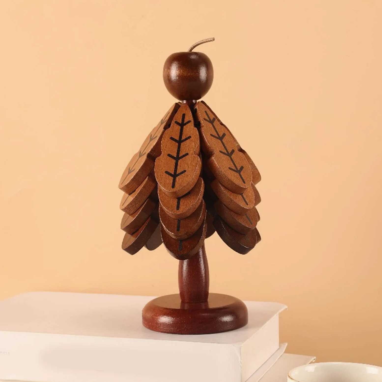Posavasos de madera antideslizante con aislamiento térmico | Madera Y Protector De Taza Para Encimeras De Mármol De Vidrio Comida Caliente Ollas Sartenes Tazones Bebidas Teteras