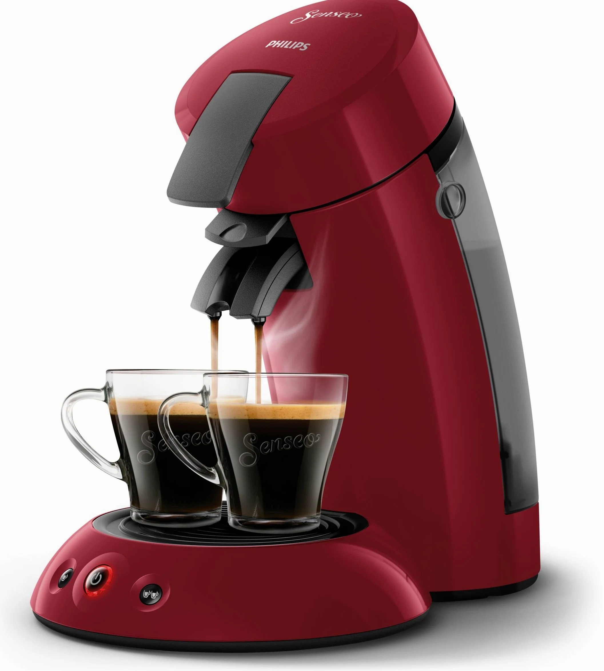 Senseo Original HD6553/81 - Cafetera (Independiente, Máquina de café en cápsulas, 0,7 L, Dosis de café, 1450 W, Rojo)