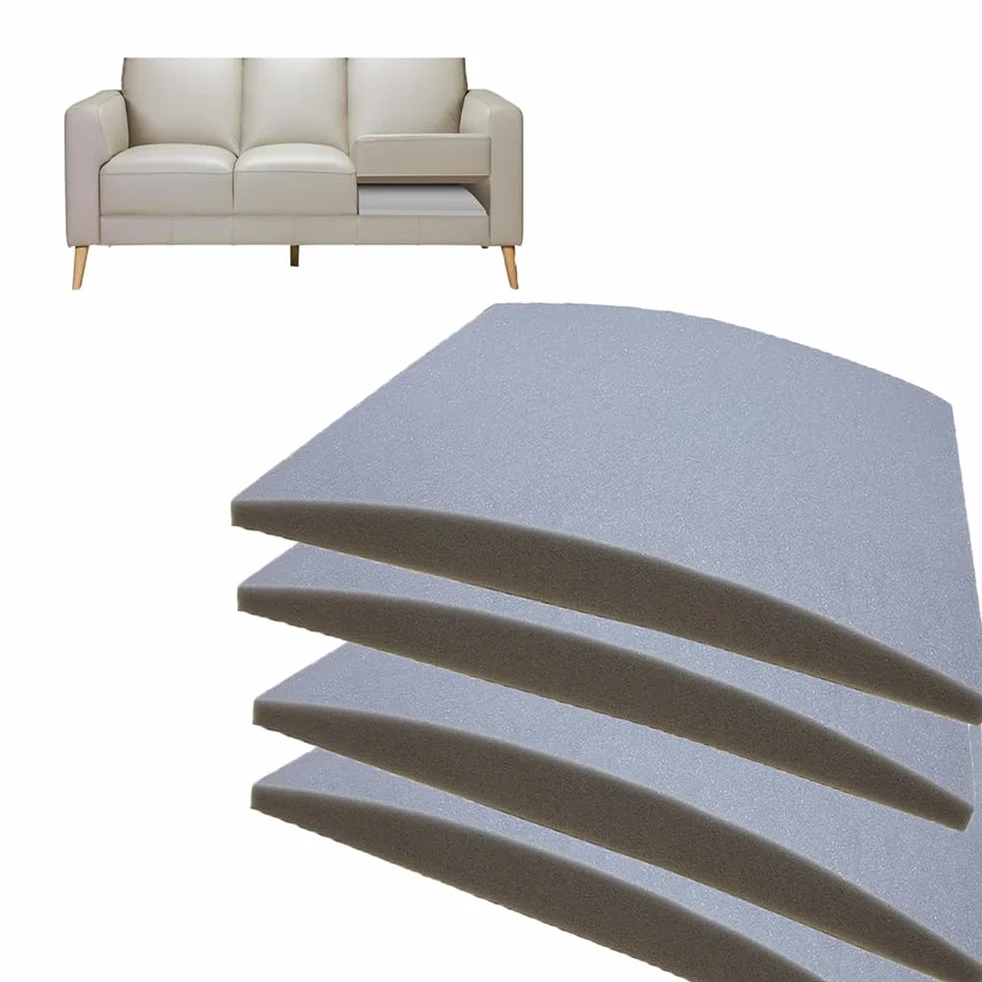 Genérico Tablas De Soporte para Sofá Resistentes para Asientos Hundidos, Cojín De Espuma De Tapicería De Alta Densidad,Cojín De Repuesto para Colchón De Sofá Cama Esquinero,Gris,4seats