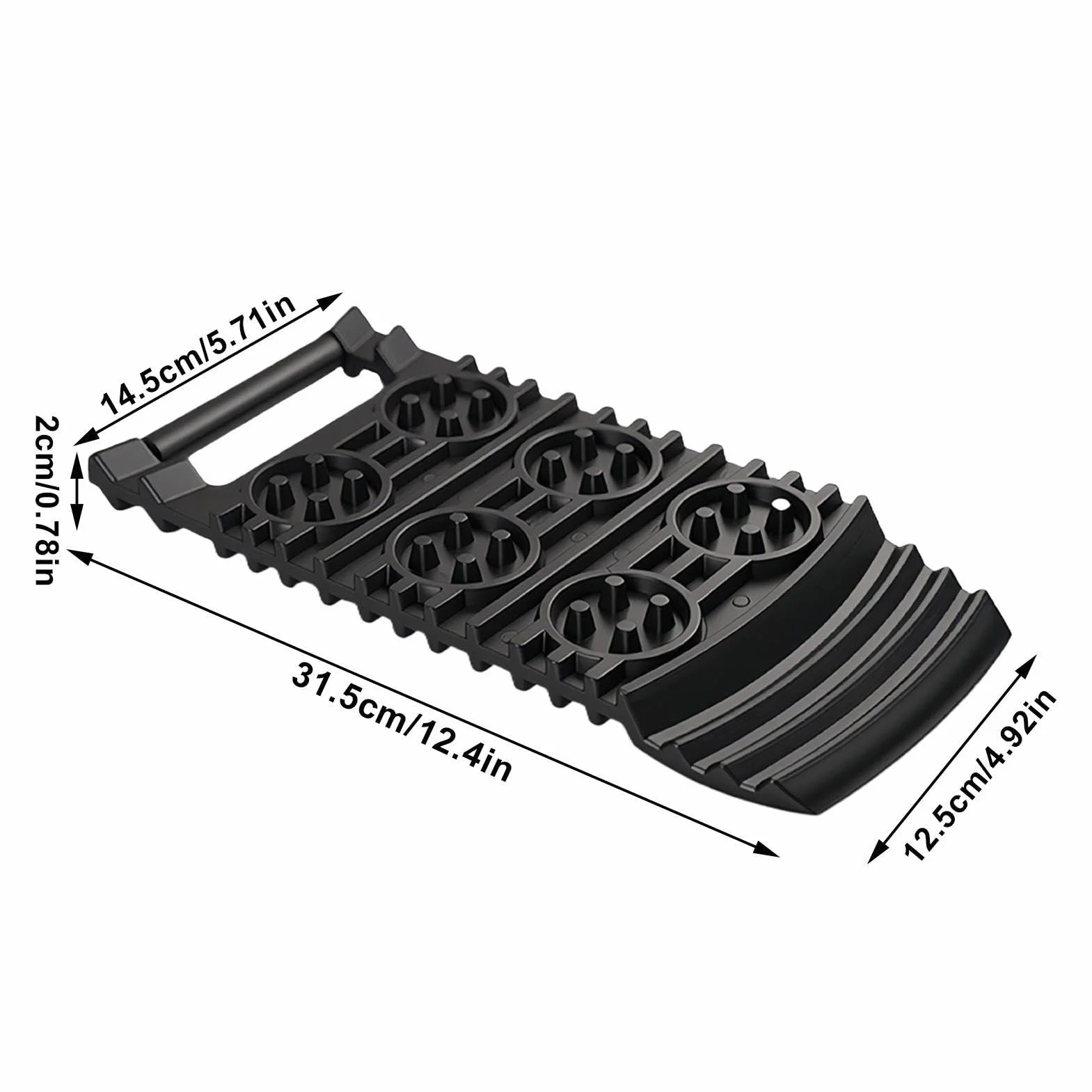 Genérico Traction Boards – 12.4 Inch Recovery Track Ramps | PE Heavy Duty Mats – Dúrable Off-rôad Vehicle Rescue Traction Aids for Mud Sand Snow and Rócky Outdoor Overlanding Trips