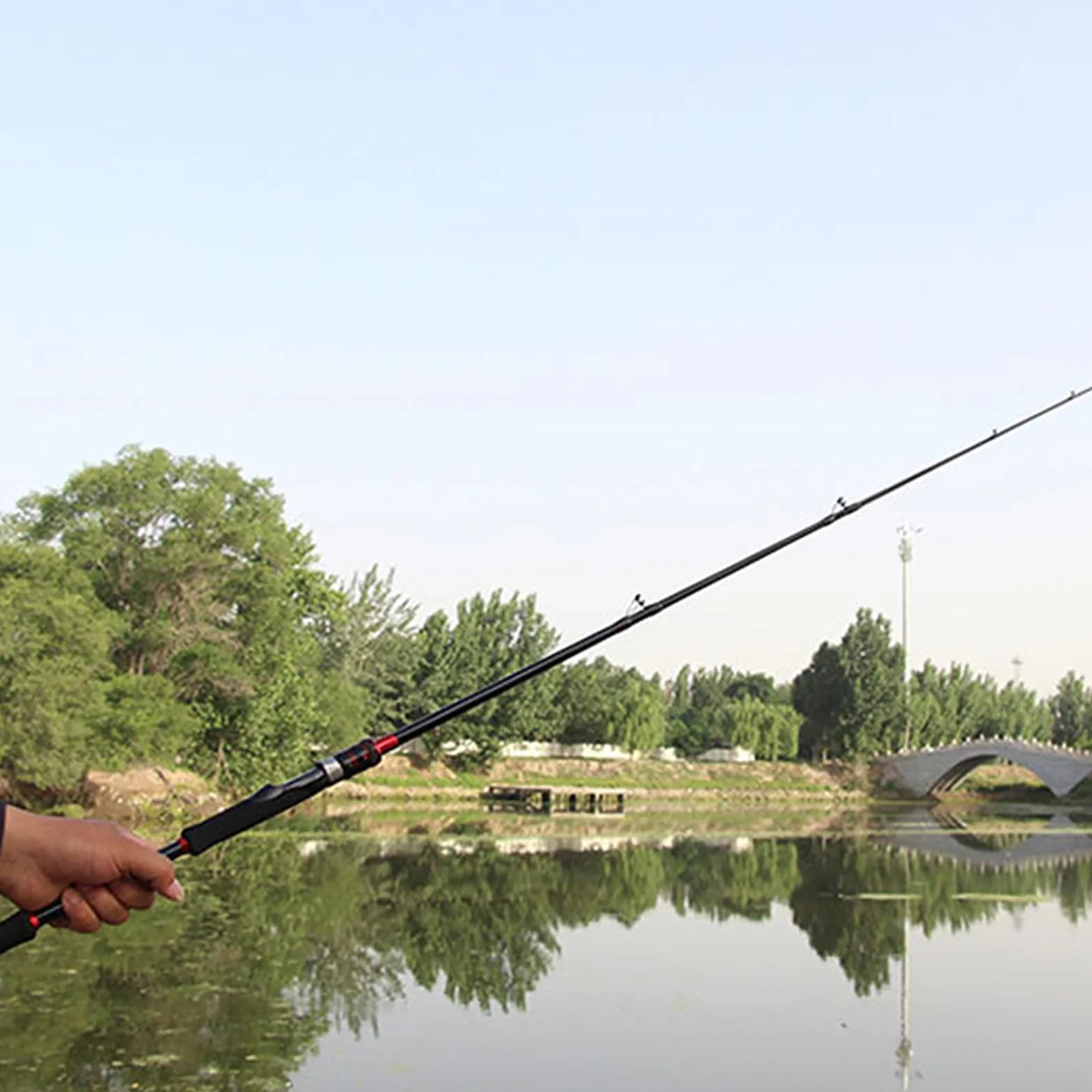 Bastón de Pescar Baitcasting Caña de Pescar Shore Cast Long Cast Soft Tail Balsa Raft Rod