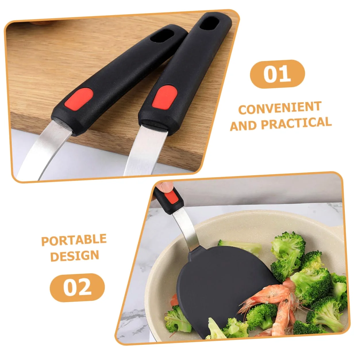 GLEAVI Espátulas de Silicona Espátula Antiadherente Flexible Utensilios de Cocina para Voltear Huevos y Galletas para Cocina