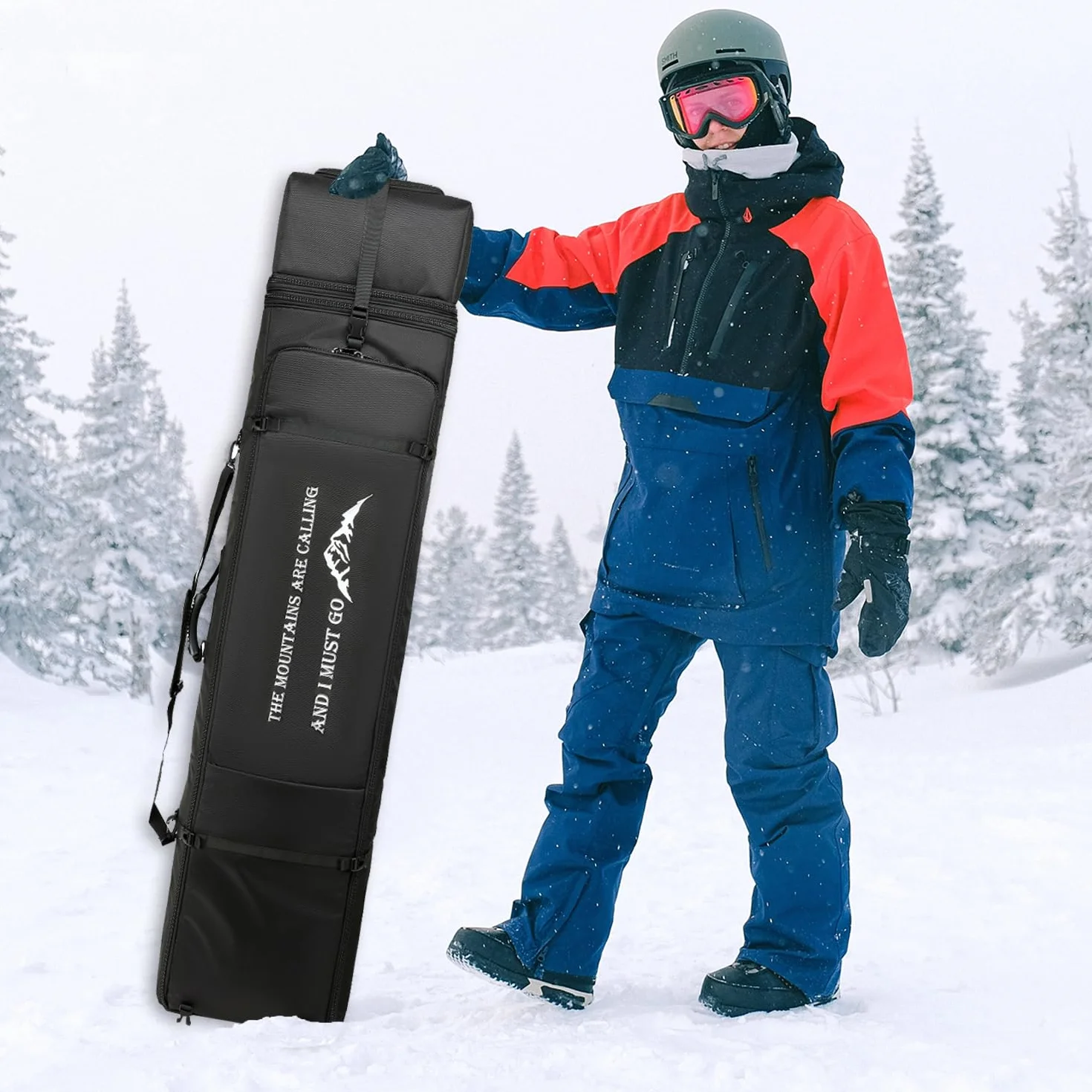 Bolsa de snowboard con ruedas de viaje