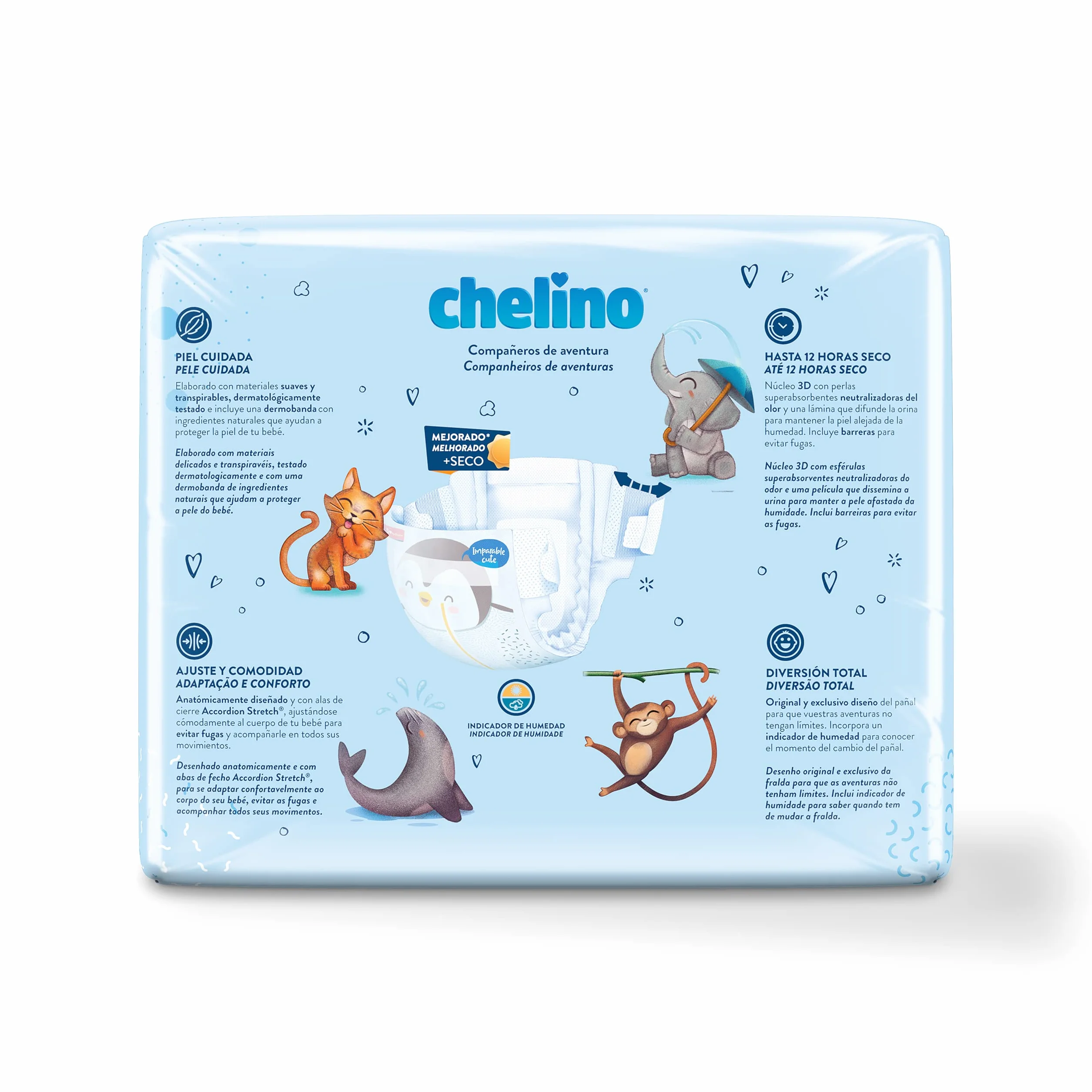 Chelino Pañales infantiles Talla 5 (13-18kg), 30 Unidades