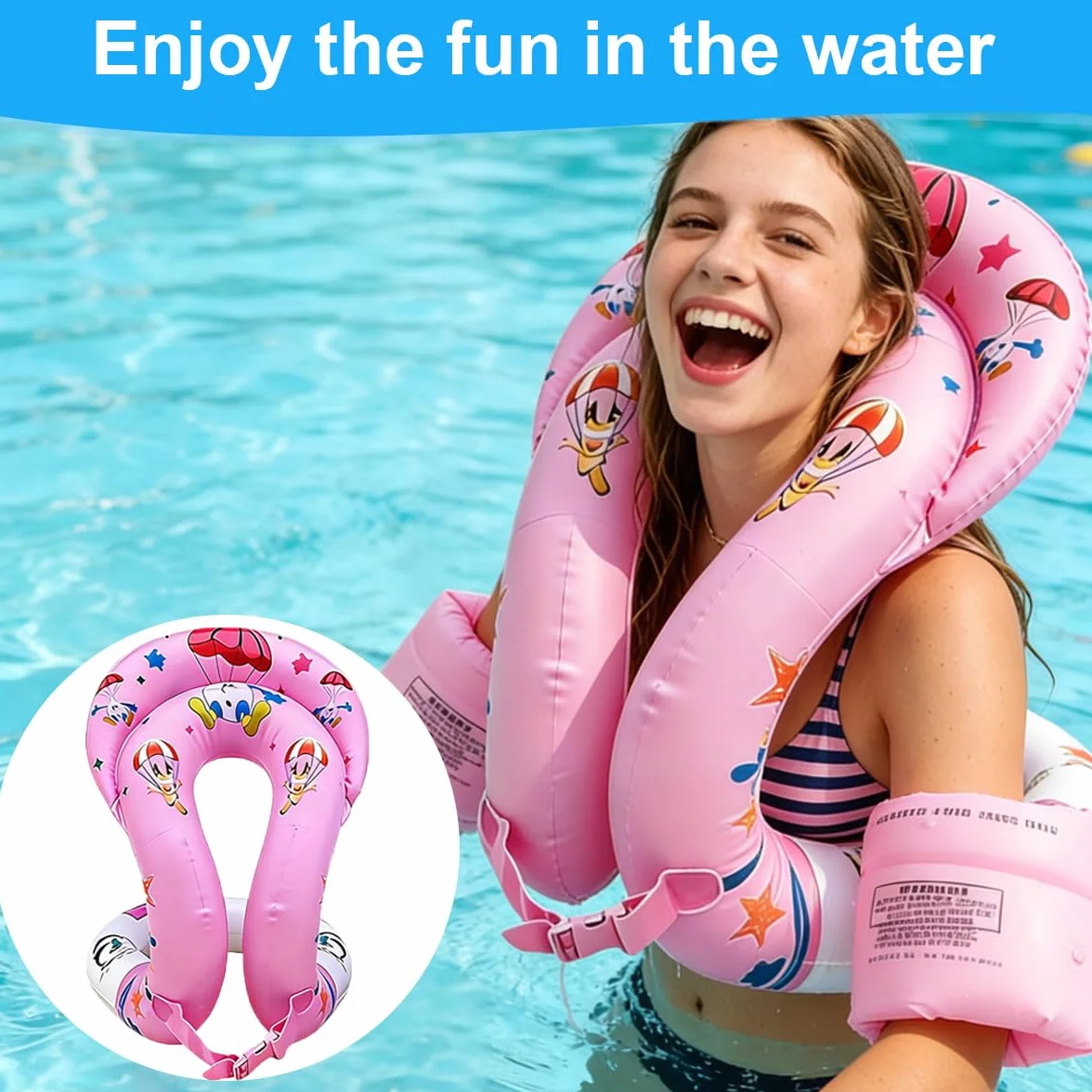 Chaleco de Natación, Chaleco de flotabilidad, Chaleco Flotador, Equipado con una Hebilla de Seguridad Ajustable, para la natación recreativa o Playas