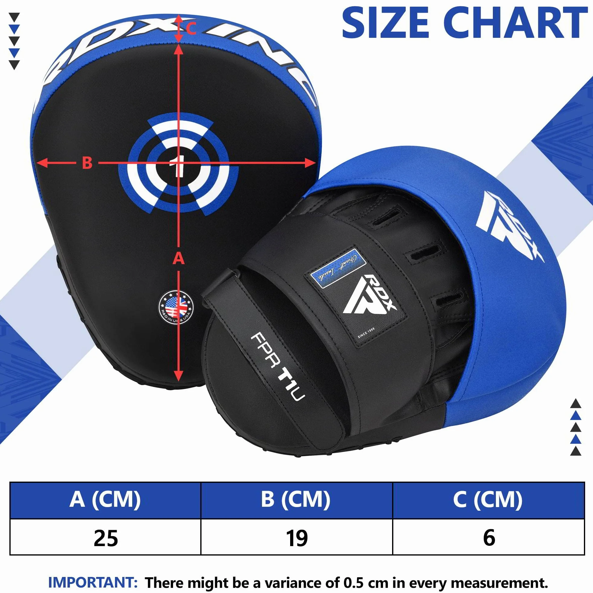 RDX Kamf Sport Cajas Pads Mano Boxpads Kickboxing Thaipads Manoplas Impacto Cojín, Weiß