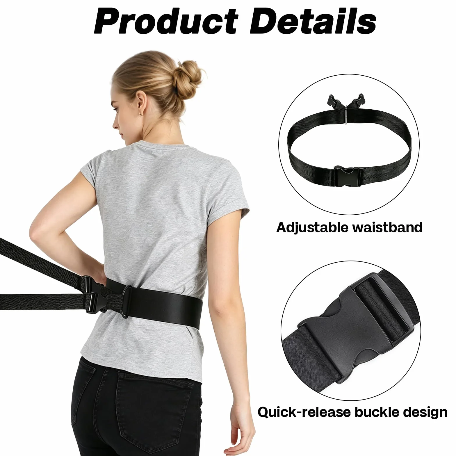 Paracaídas de Resistencia 2 Piezas, Negro, Paracaídas de Entrenamiento con Correa Ajustable para Sprint, Rugby, Fútbol, Béisbol