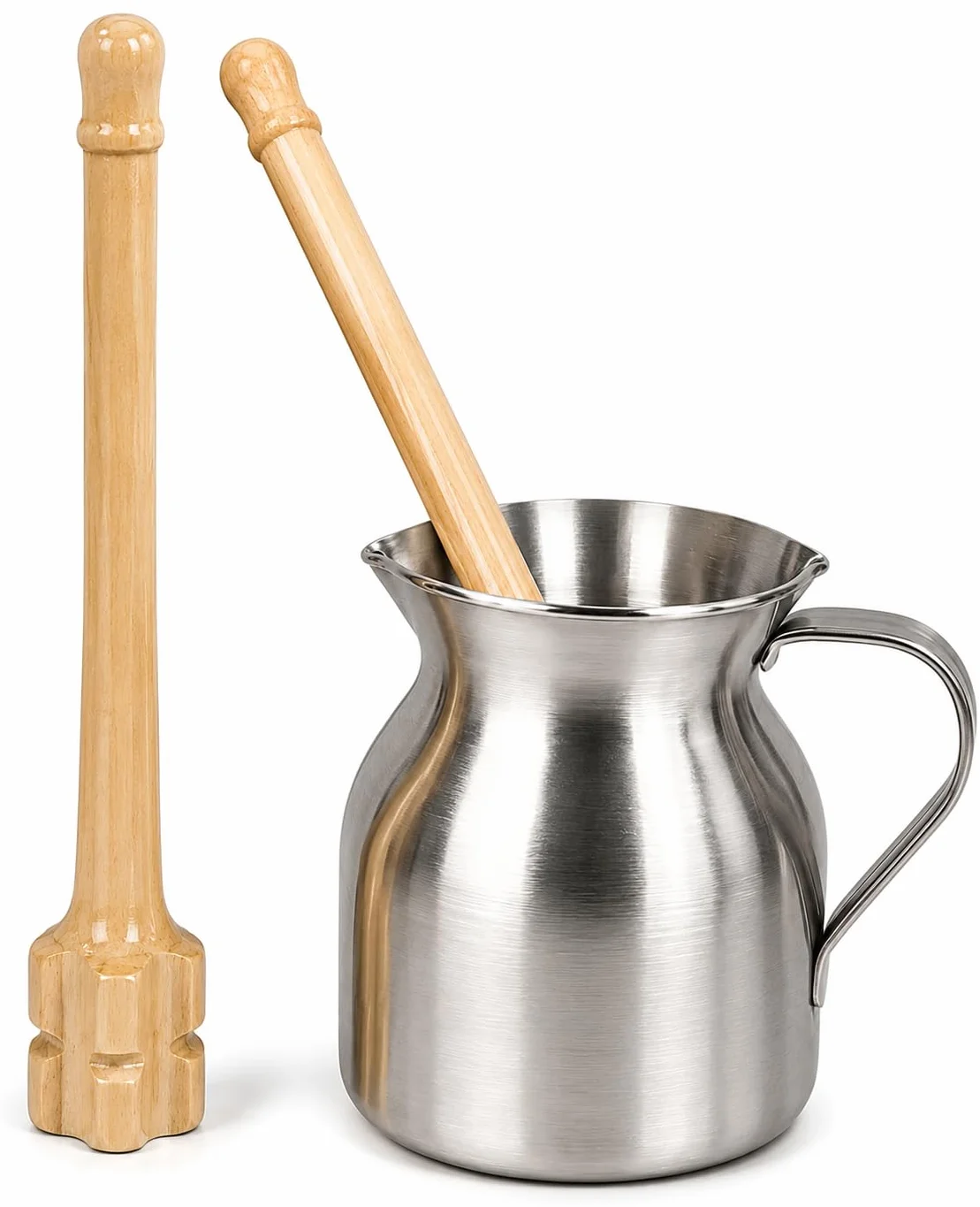 CHOCOLATERA - 1.5 litros - CHOCOLATERA DE Aluminio Y Molinillo DE Madera - Producto Hecho EN Colombia
