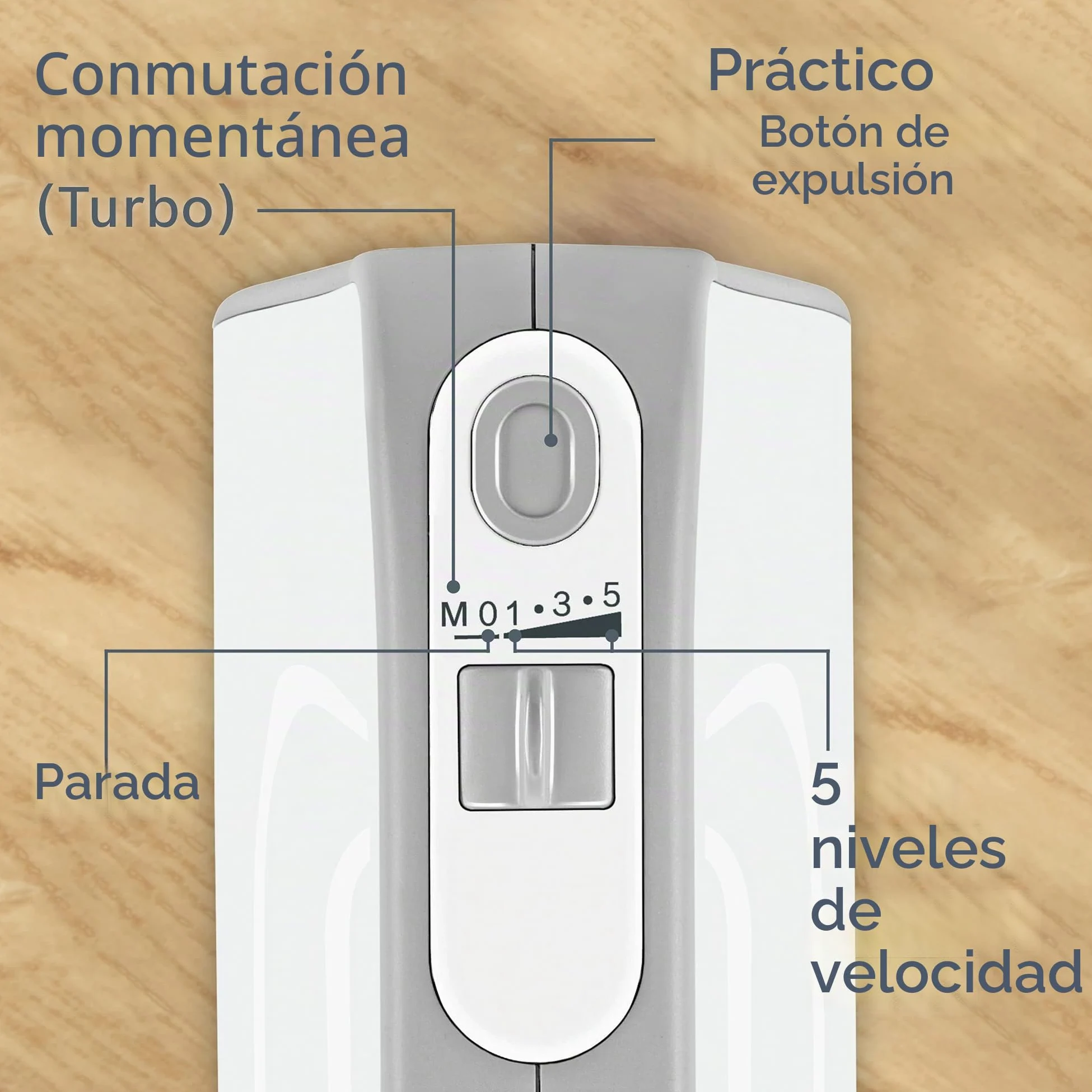 Bosch MFQ4075DE - Batidora (Batidora de mano, Plata, Blanco, Batir, Mezcla, 1,4 m, De plástico, 550 W)