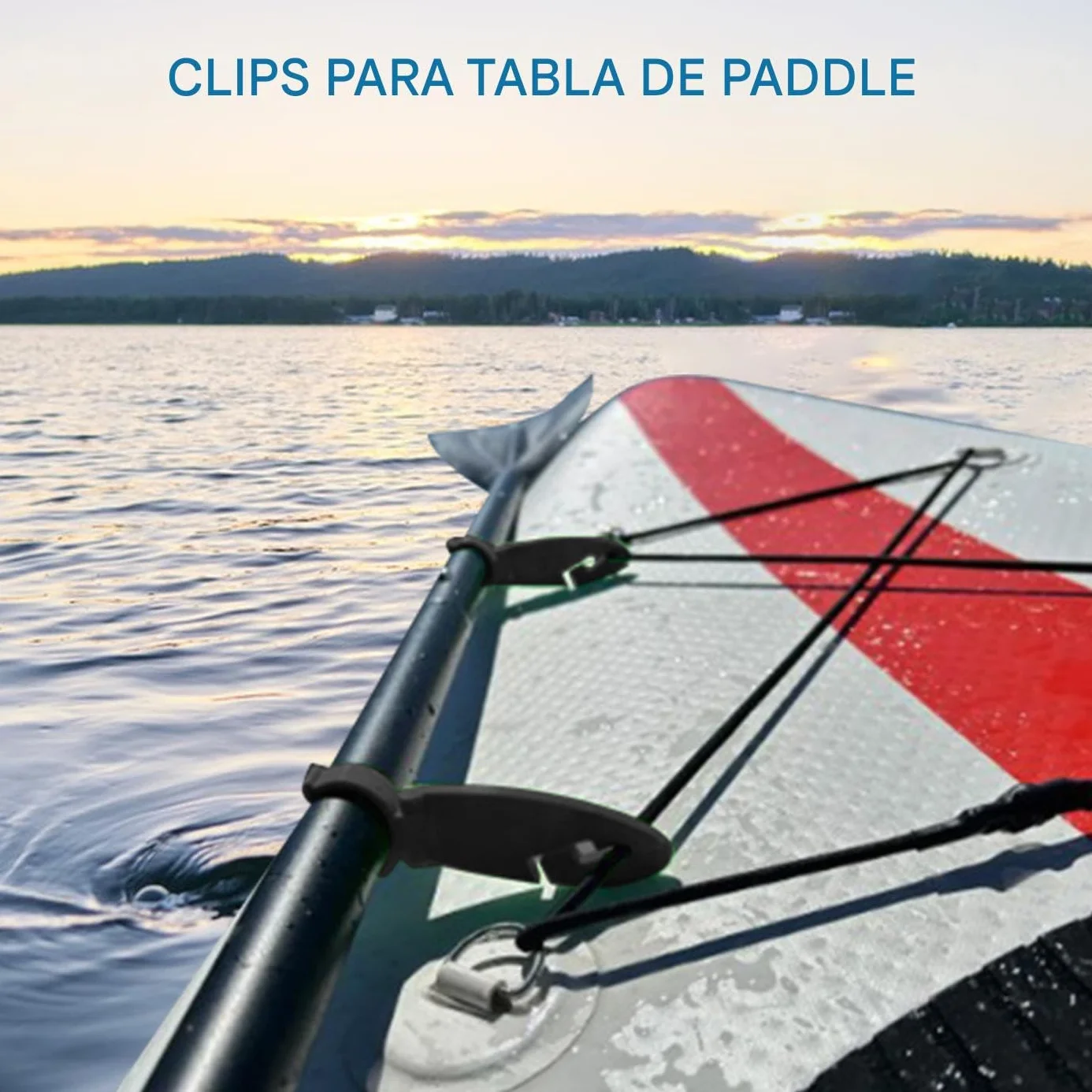 Sujetadores para Paddle Board - Sujetador Doble con Fijación - Accesorios Deportivos Acuáticos