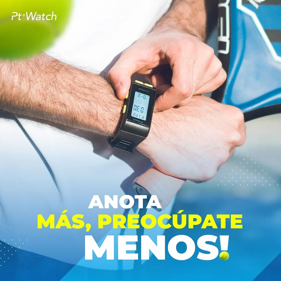 Reloj Contador de Puntos para Pádel y Tenis – Reloj Deportivo con Cronómetro y Alarma – Accesorios Padel Scorekeeper para Muñeca, Resistente al Agua