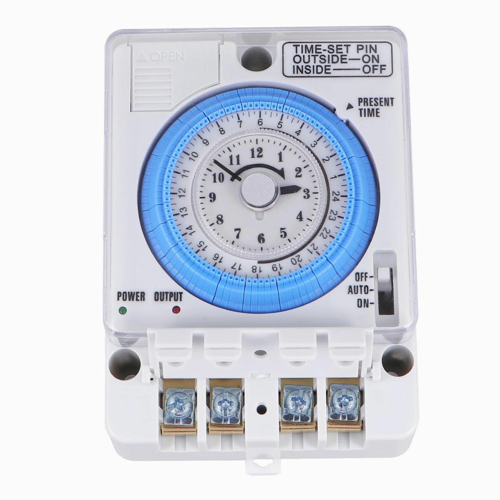 STOBAZA Temporizador Mecánico de Cocina White 110-230VAC 16A Compacto Pc | Interruptor de Cuenta Regresiva para Horno y Uso Doméstico, Diseño Simple, para Repostería, 110-230VAC/DC, 16A, Pc Blanco