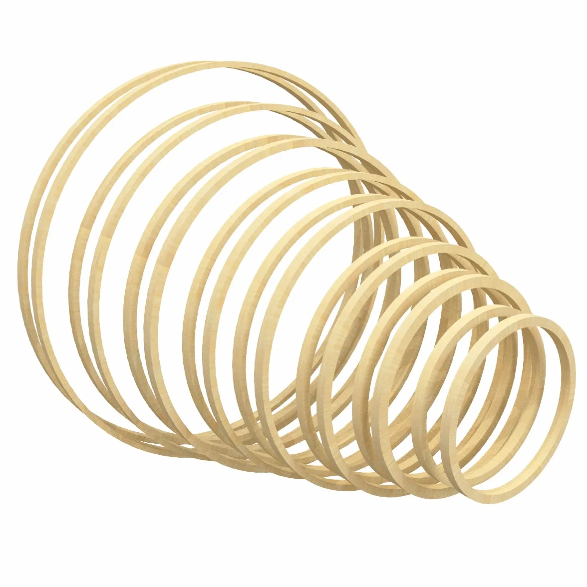 Worown 16 Piezas 8 tamaños (10, 12, 15, 18, 20, 23, 26, 30 cm) de Madera de bambú con Aros Florales para guirnaldas para Hacer una decoración de guirnaldas navideñas de Bodas