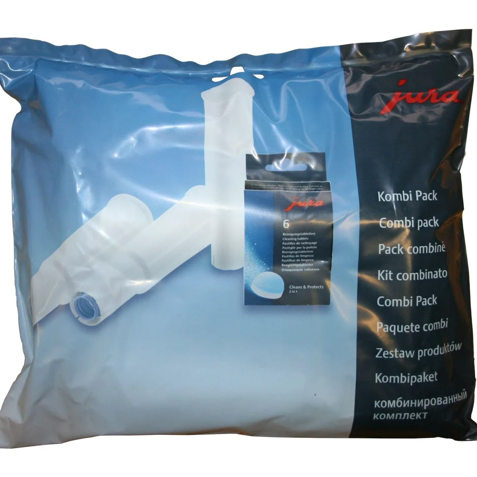 3 cartuchos de filtro blanco Jura Claris + 6 tabletas de limpieza/paquete combinado.