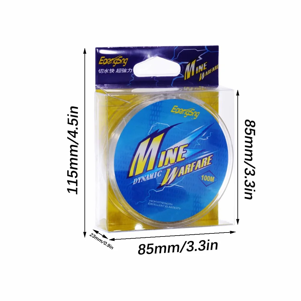 Sedal de Pesca, Monofilamento 0,14 mm/100 m, Hilo de Nailon Transparente para Manualidades