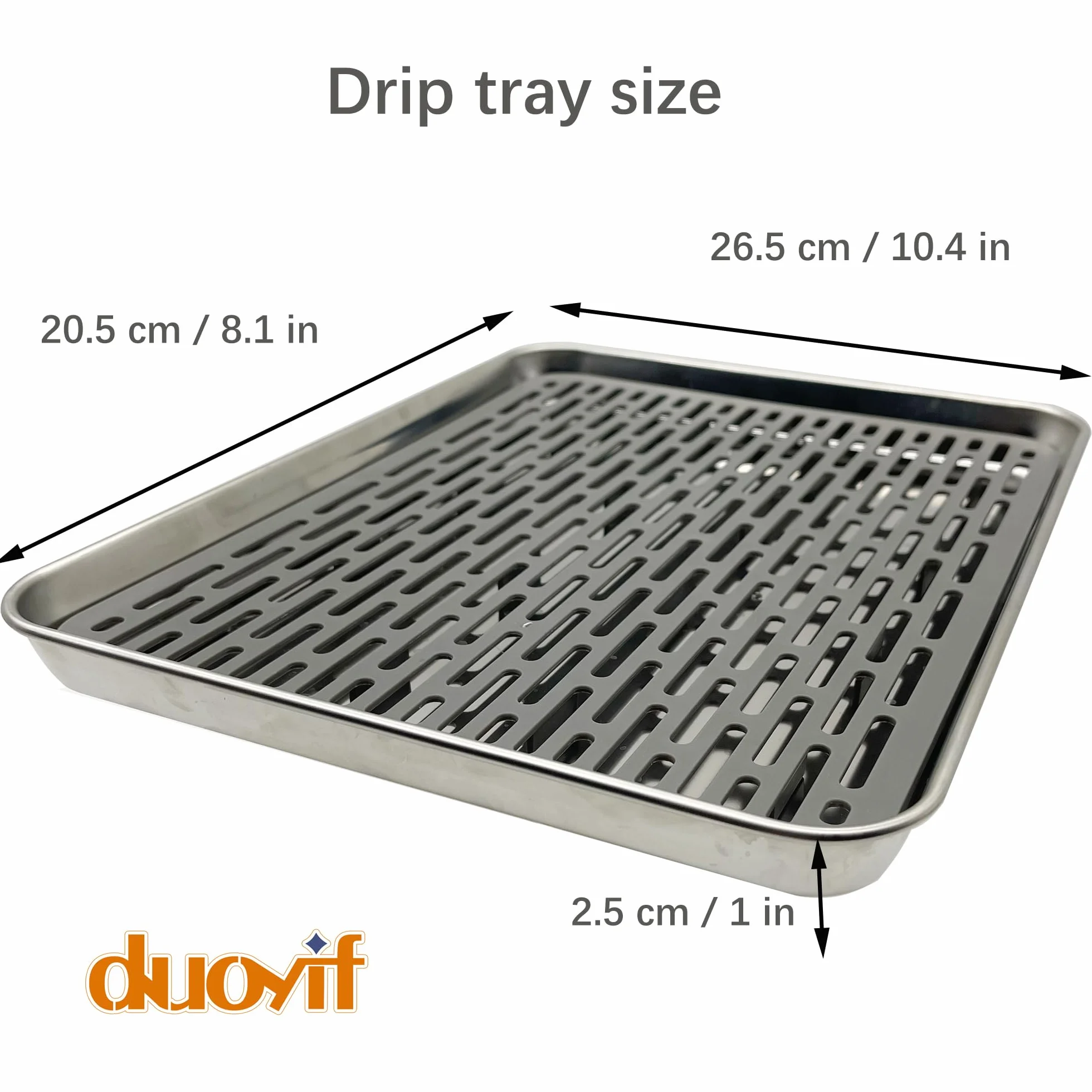 duoyif Bandeja De Goteo De Acero Inoxidable, Bandeja De Goteo De Cerveza, Bandejas Antigoteo Rectangular, Bandeja De Te Inox, Bandeja De Goteo Para Restaurantes Bares Cocinas (31,5x24,5x2,5cm)