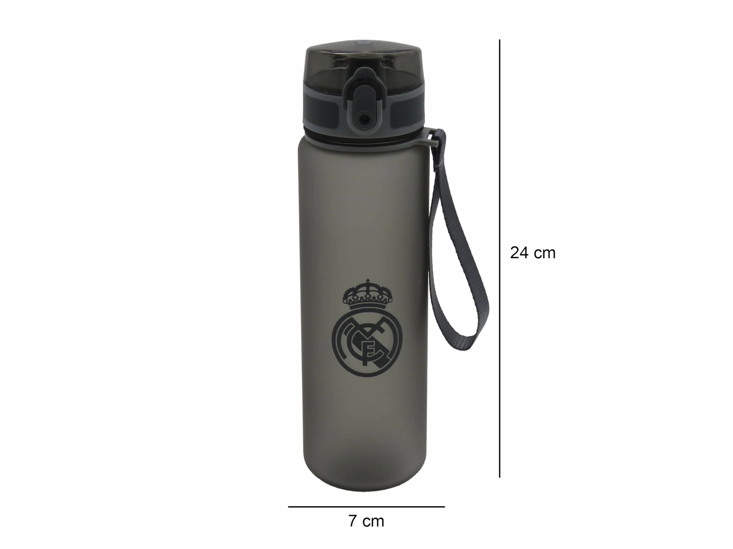 CYPBRANDS Real Madrid Botella de Agua Deportiva Negra Oficial