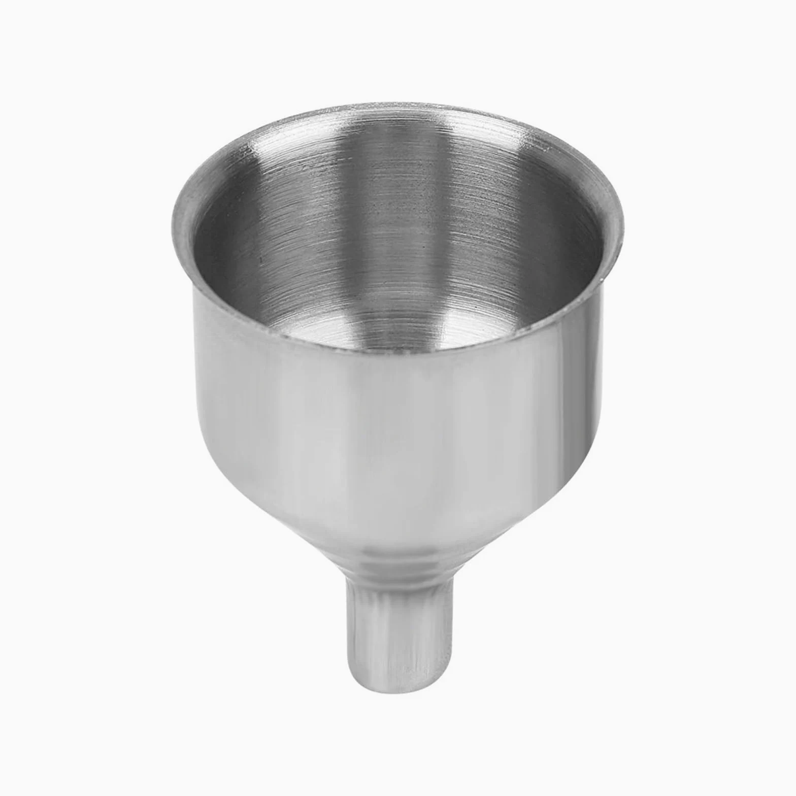 Embudos de cocina, embudos, embudos metálicos pequeños, embudos de boca pequeña for llenar petacas, botellas de boca estrecha, mini embudo de acero inoxidable for botellas de vino.(Largeac 3.8 Cm)