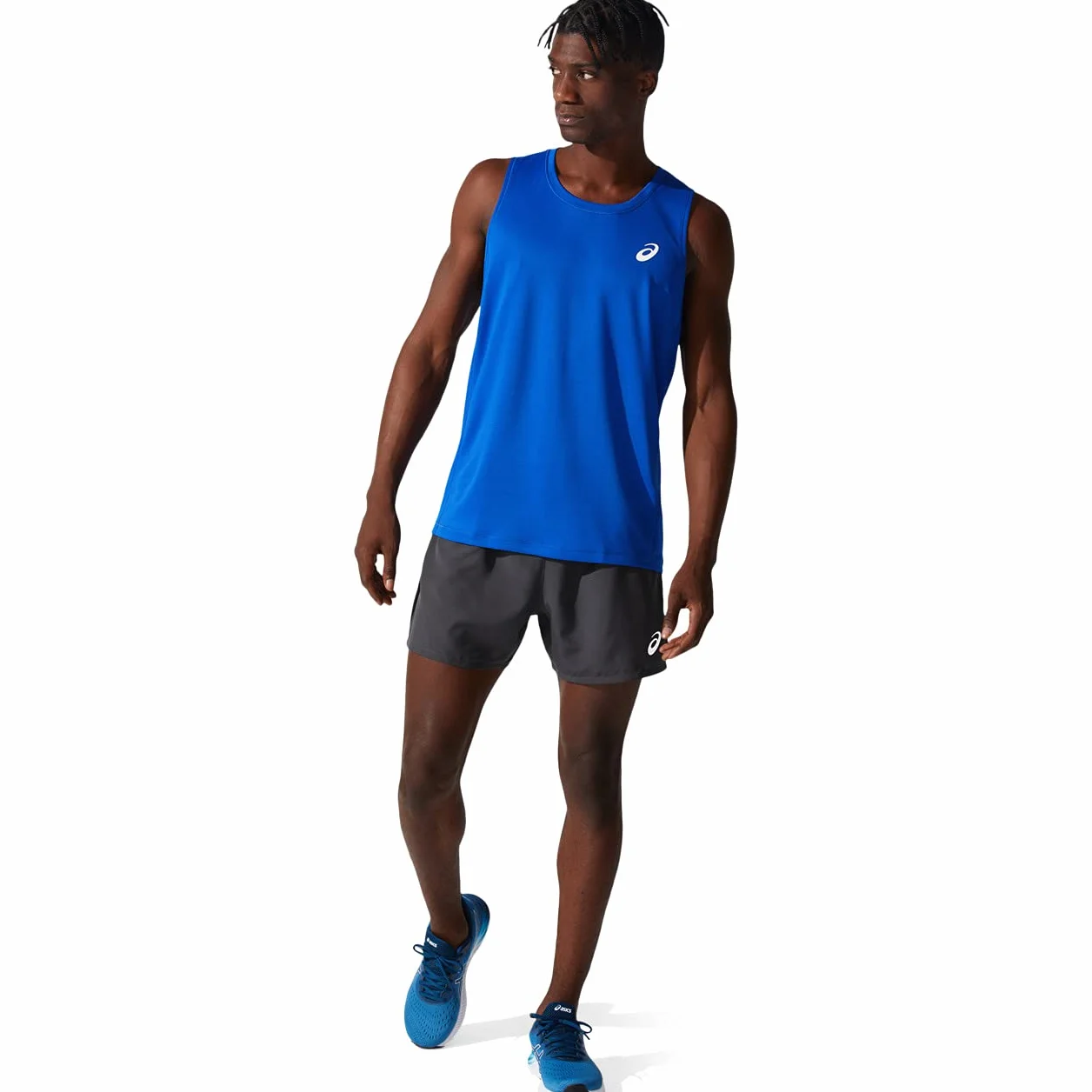 Asics Core Singlet Azul Camiseta de Tirantes Hombre