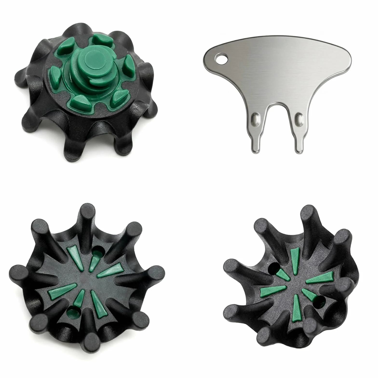 Tacos de golf FootJoy Fast Twist 3.0 repuesto negro verde 20 picos con llave