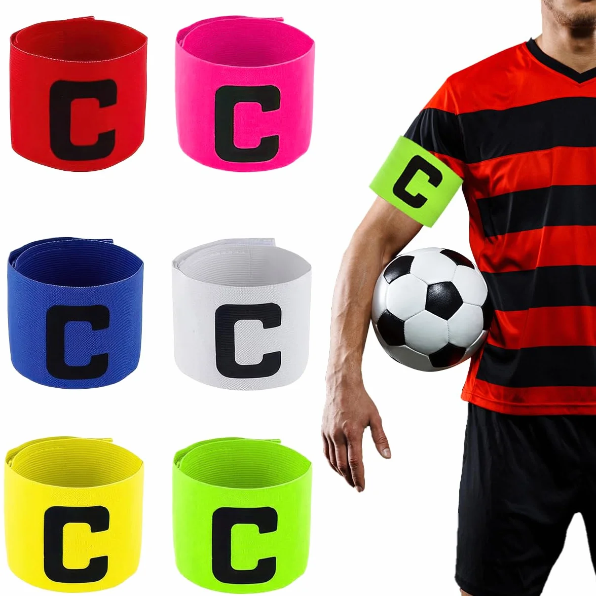 Brazalete de Capitán de Mesa Boda Multicolor Ajustable para Fútbol Unisex Adultos Junior