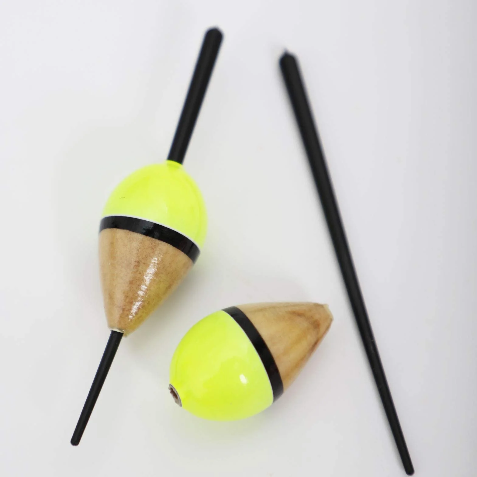 Flotadores de Pesca de Madera de Tung Bobbers Ultraligero Flotador