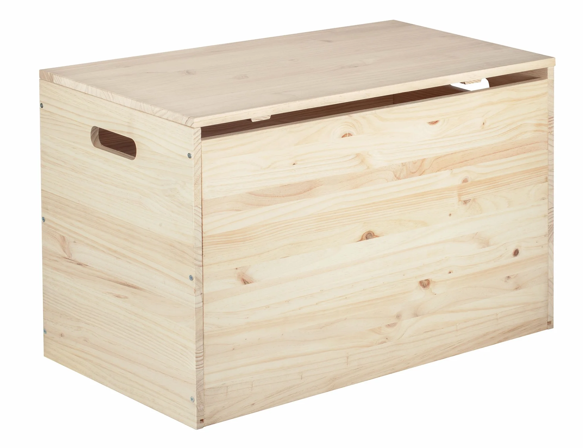 Arcón baúl de almacenaje de madera maciza de pino 50x80x40cm