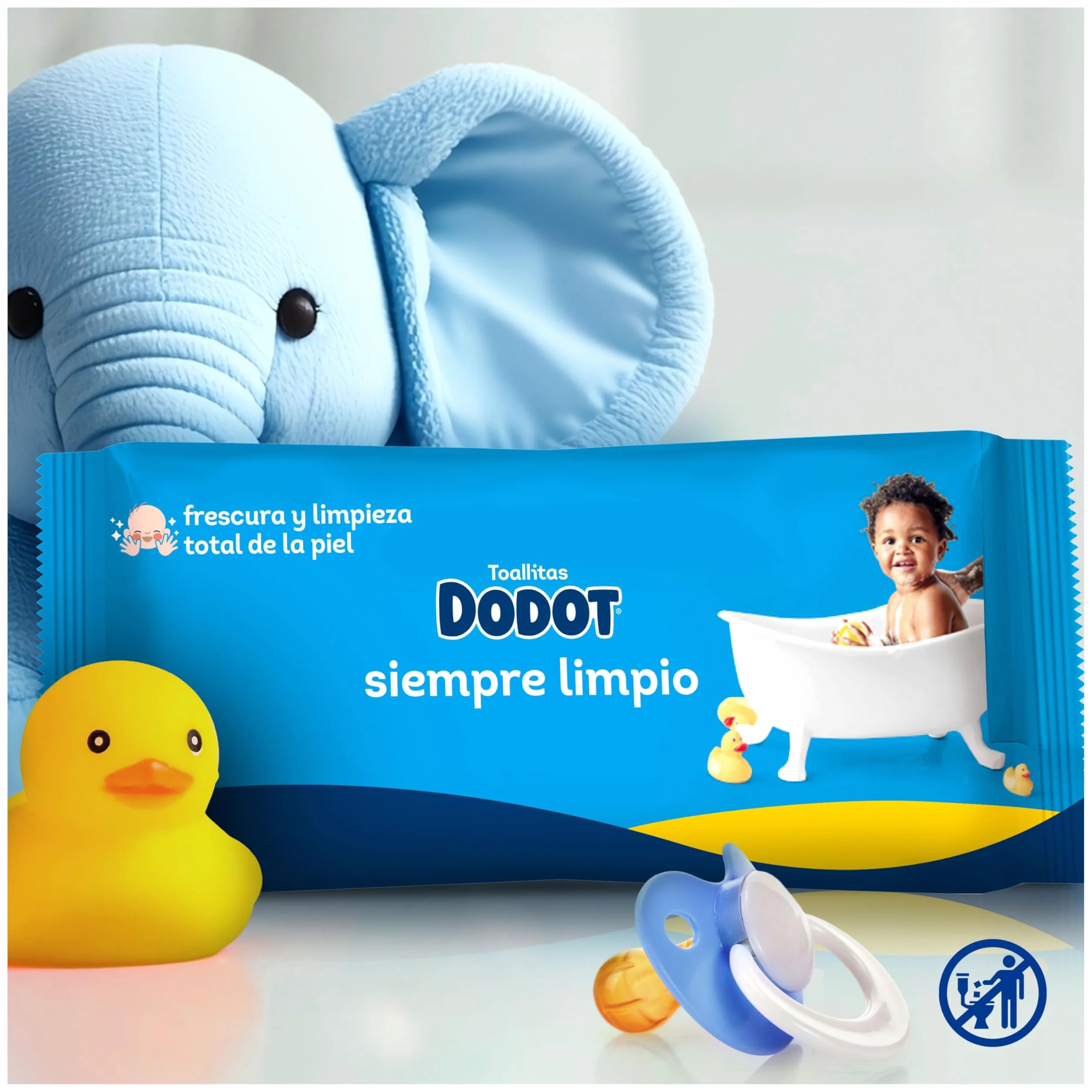 Dodot Toallitas Bebé Seco 384 toallitas pH piel bebé 6 Paquetes de 64