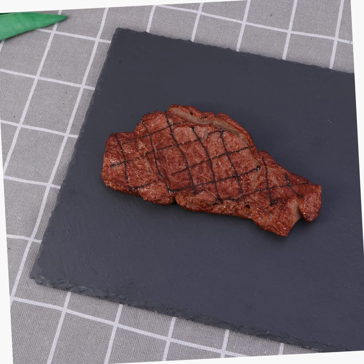 TOPBATHY Plato Rectangular de Piedra Natural 40x20cm para Servir | Bandeja para Fruta y Sushi, Formato Largo, Almacenamiento Sencillo, Acabado Atractivo