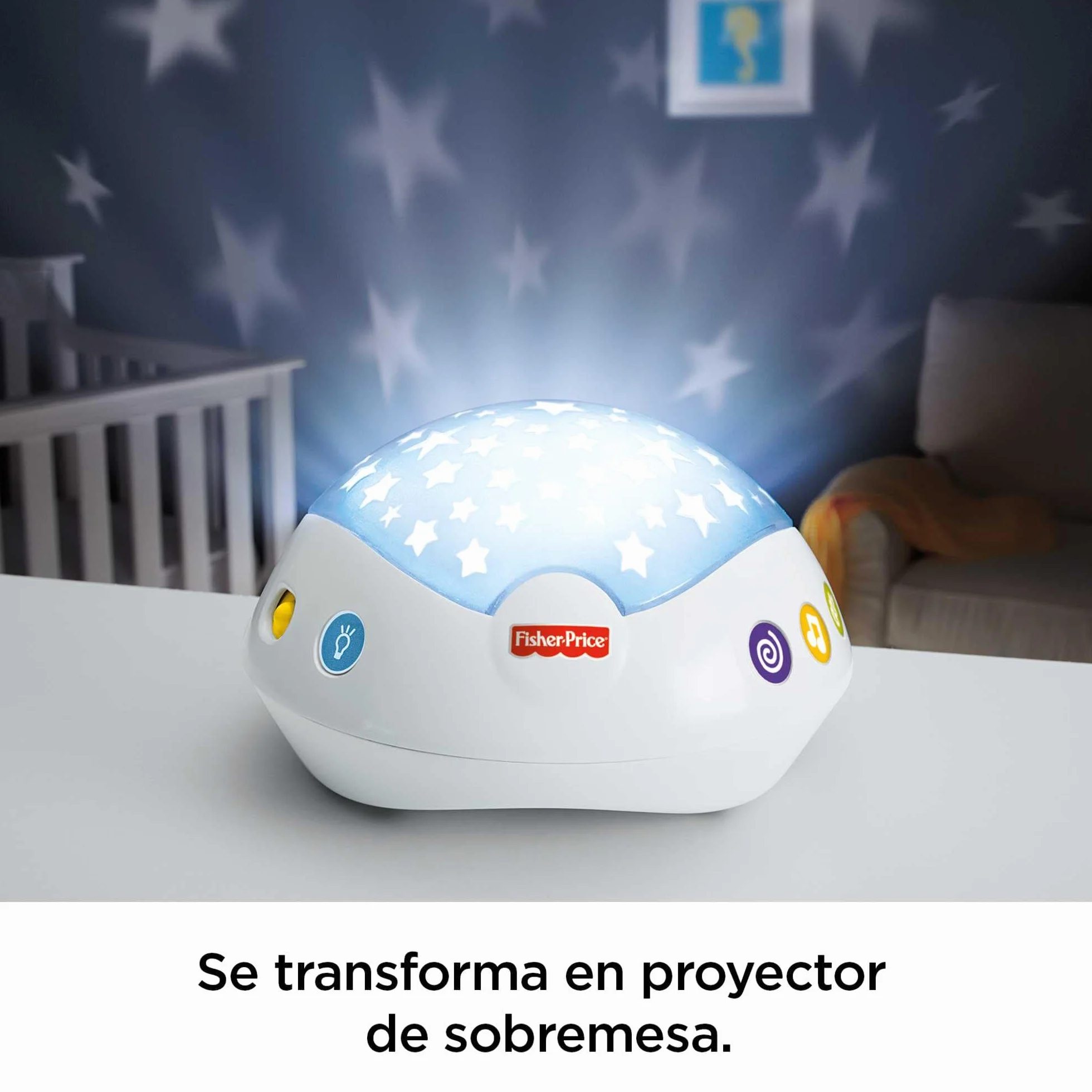 Fisher-Price Móvil Ositos Voladores CDN41 para Bebés 0+ Meses con 3 Opciones de Sonido y Control Remoto