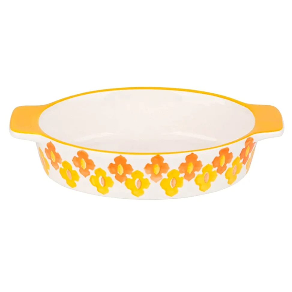 Fuente para Hornear Plato de Hornear de cerámica, Plato de cazuela Rectangular/Redonda, sartenes de lasaña para cocinar, Cena de Pastel, Cocina, 8/8.5inches Bandejas Horno (Color : Oval)