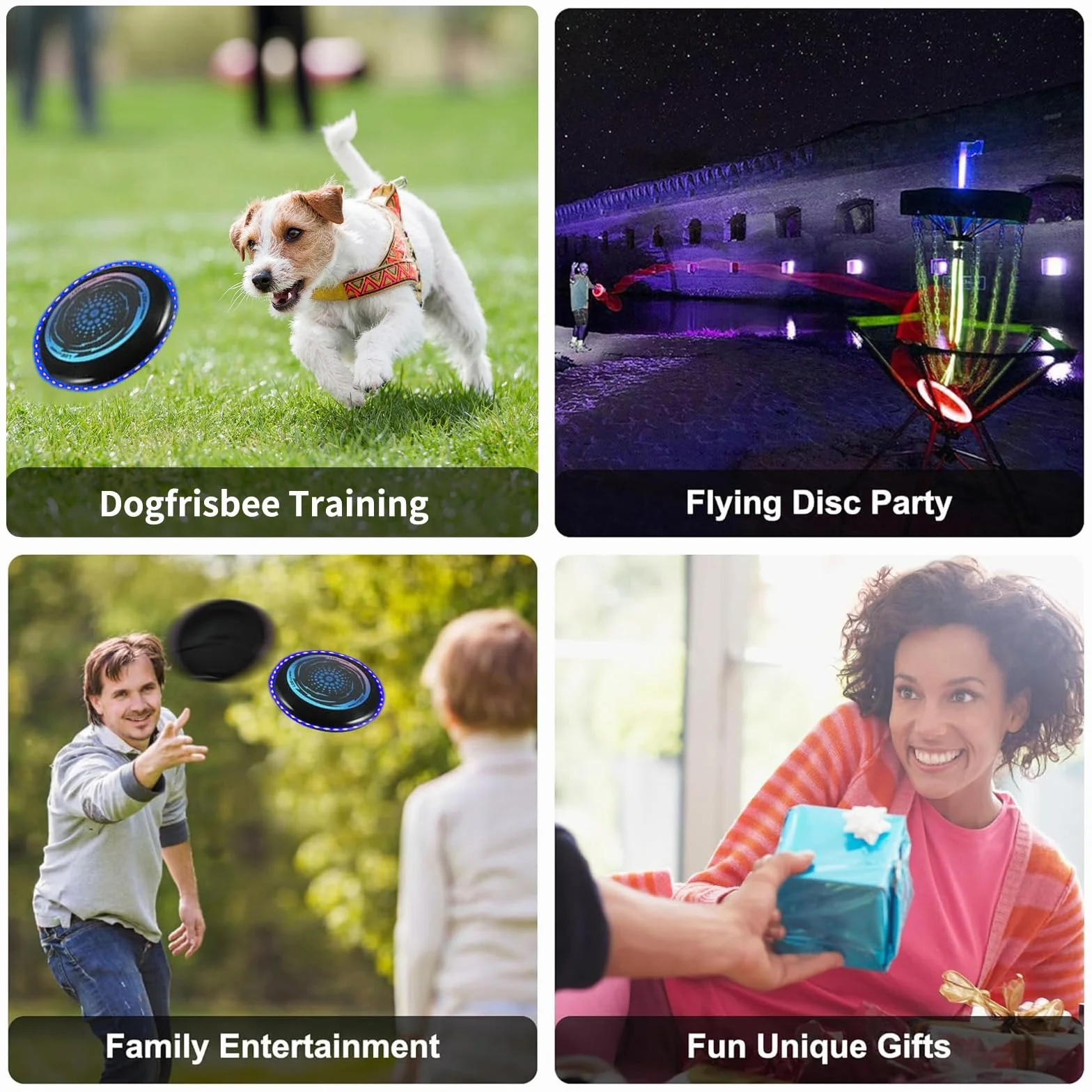 Disco Volador Iluminado LED 49 LED Frisbee de Competición Funsport Ultimate para Adultos Niños