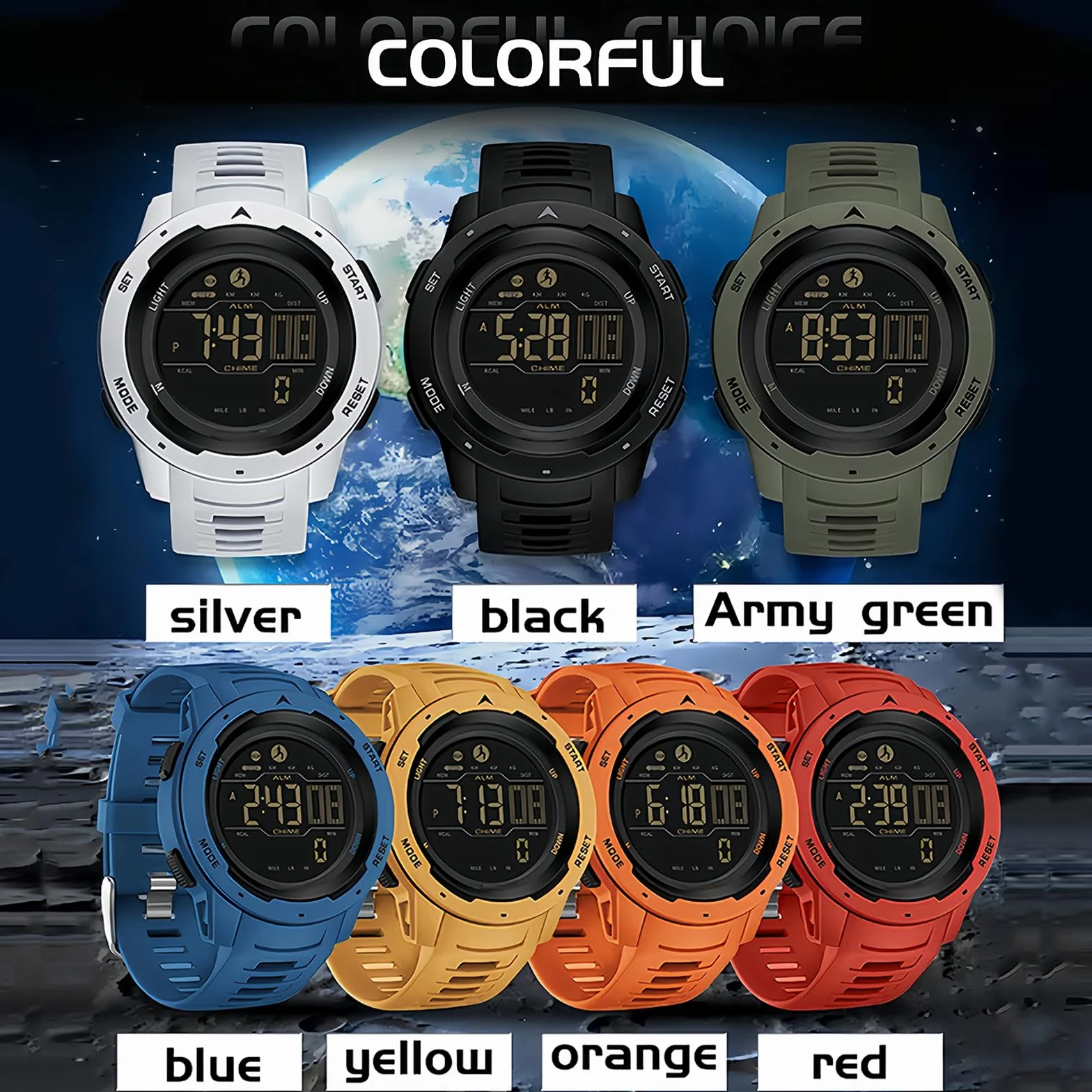 Flintronic Reloj con podómetro, Pedómetro Preciso, Pantalla Grande, Portátil para Deporte