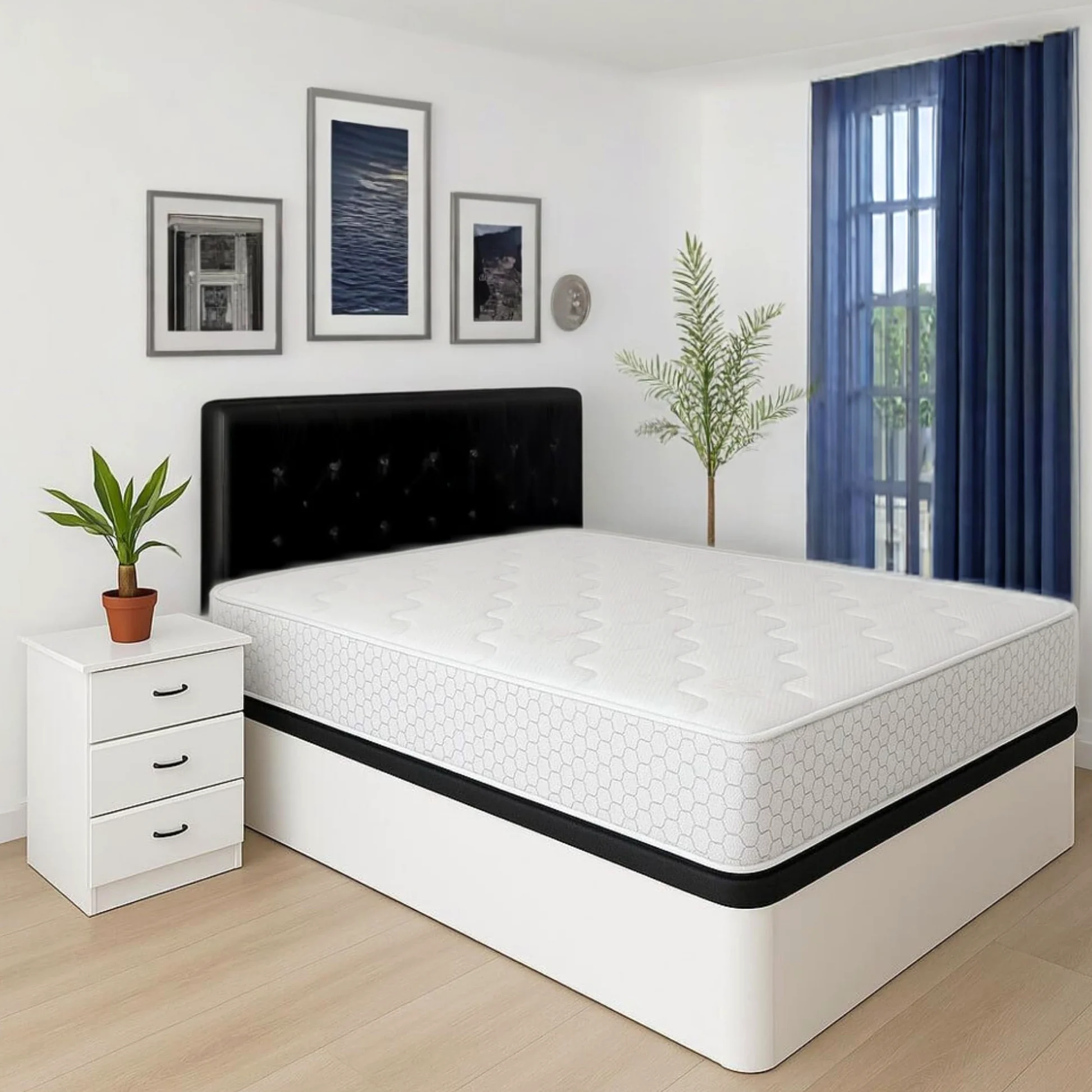 Colchón Viscoelástico | Multicapa | Grosor 24cm | Firmeza Media Alta | Dolores de Espalda | Doble Cara | Transpirable | Antiácaros (90x190, 24, Medio-Alto, Centímetros)