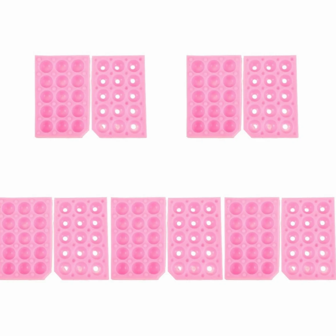 Amosfun 5 Juegos Gastronomía Molecular Molde Foie Gras Francés Accesorios Estaño Mini Gelatina Barra Dulce Moldes Revestimientos Molde Para Mousse Molde Para Galletas Gel De Sílice Rosy