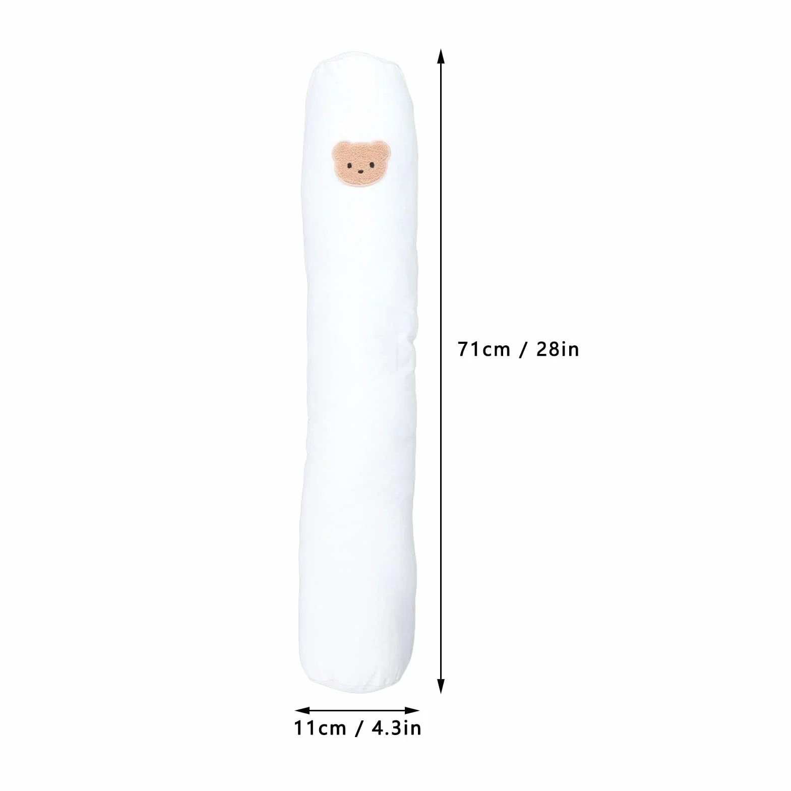 Almohada Multifuncional para Bebé de Algodón Suave y Transpirable con Patrón de Oso, Almohada para Dormir de Lado Infantil