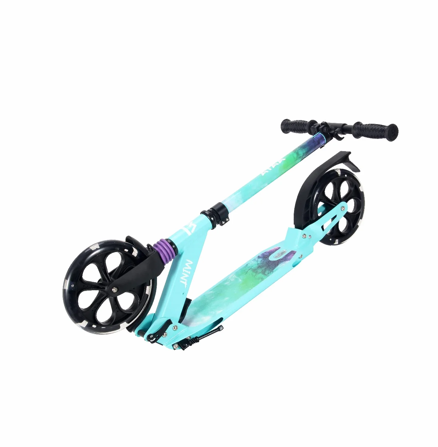 Patinete Urbano Plegable con Ruedas 200 mm Doble Suspension Manillar Ajustable
