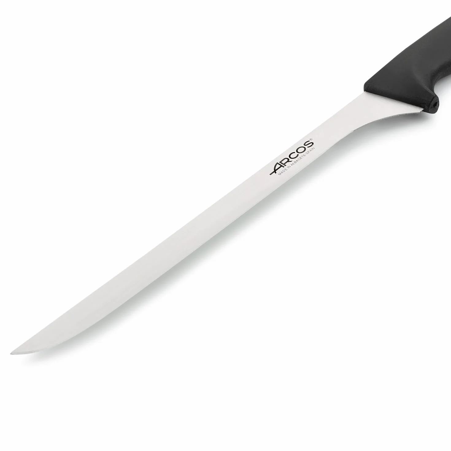 Arcos Serie Niza, Cuchillo Jamonero Flexible, Hoja de 240 mm, Mango Color Negro