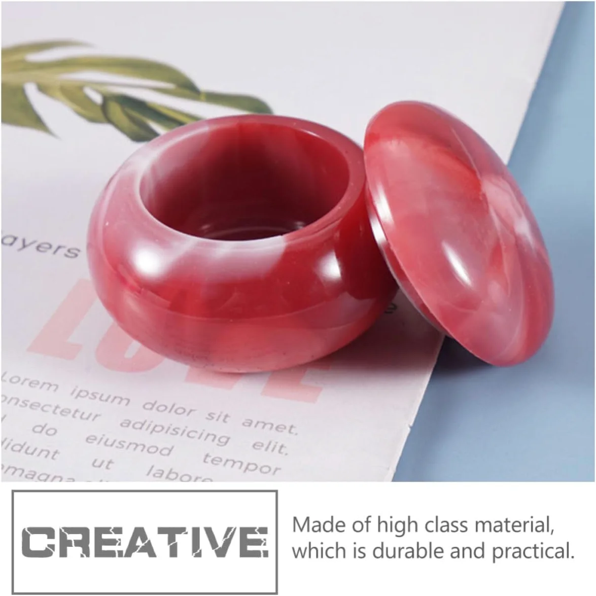 Cabilock 10 Unidades Molde de Silicona para Tarro de Colorete DIY | Blanco, Fácil de Desmoldar y Limpiar, para Principiantes y Expertos en Artesanía Creativa