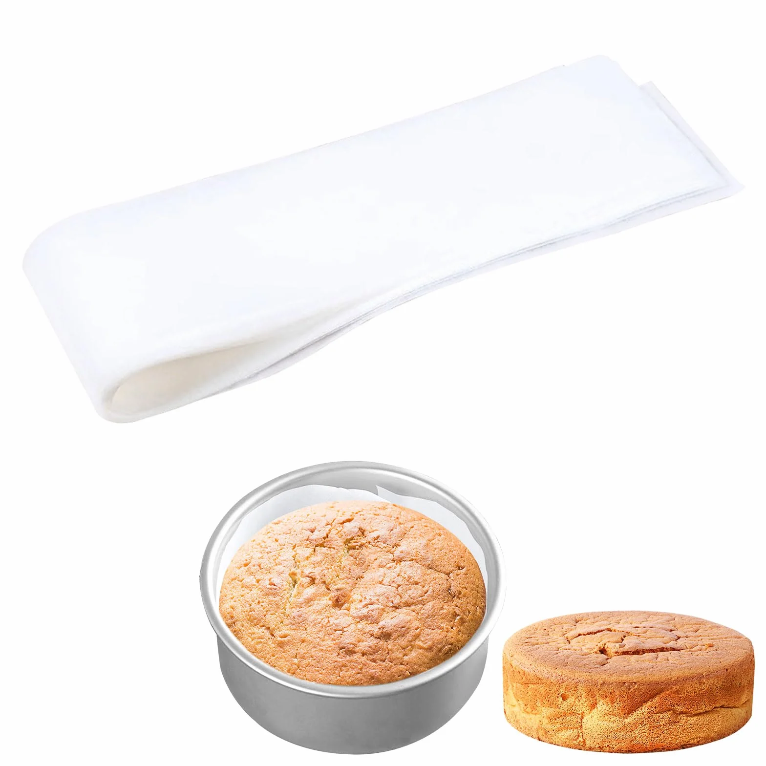 500 unidades, forros de papel de pergamino precortados para resistencia al calor, revestimiento lateral antiadherente para tartas/forro de papel pergamino para hornear (10 pulgadas)