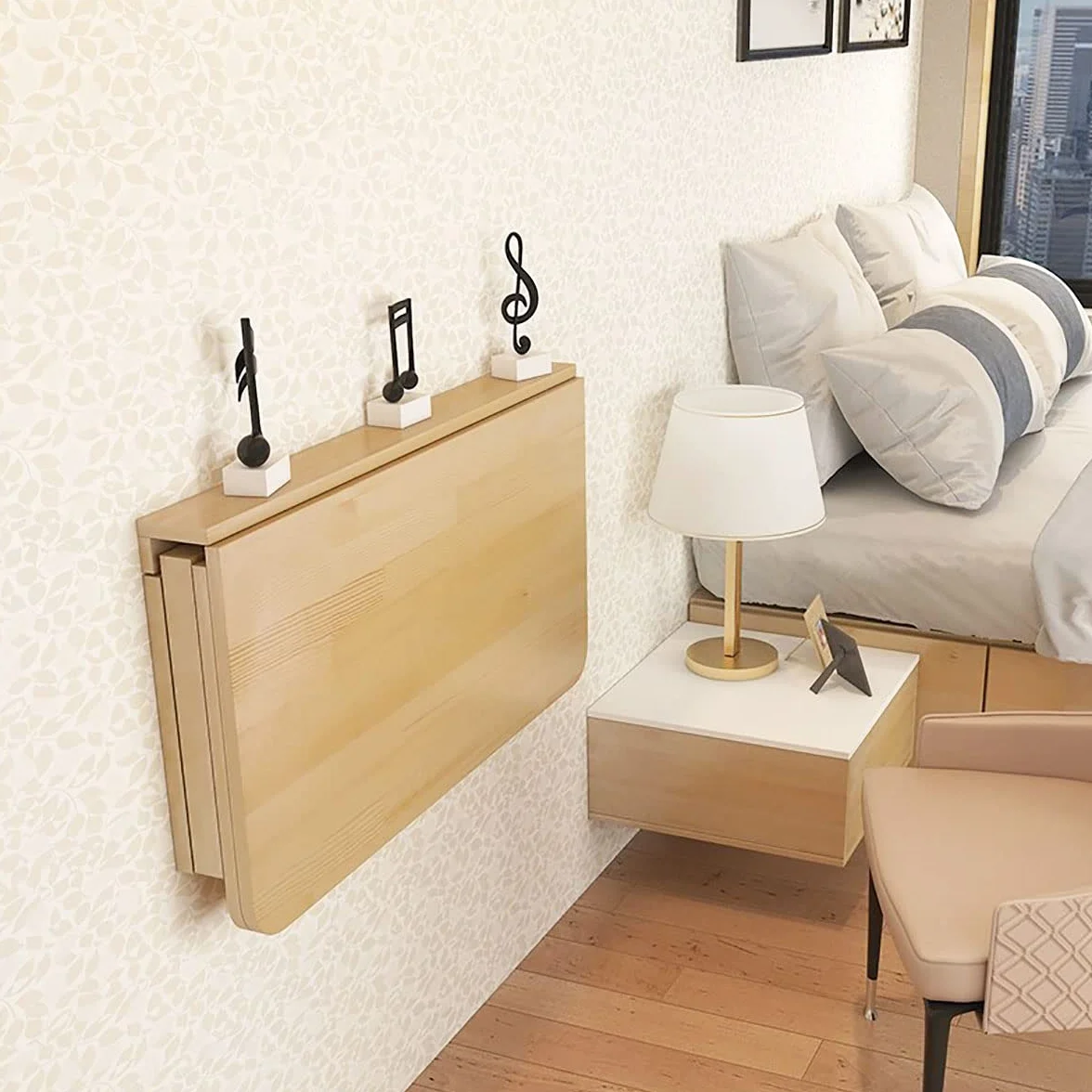 Mesa de Pared Plegable de Madera, Mesa de Cocina Abatible Portátil, Mesa de Estudio, Grandioso para Comedor Estudio Cocina Balcón, Ahorro de Espacio(Tamaño : 80x50x33cm)