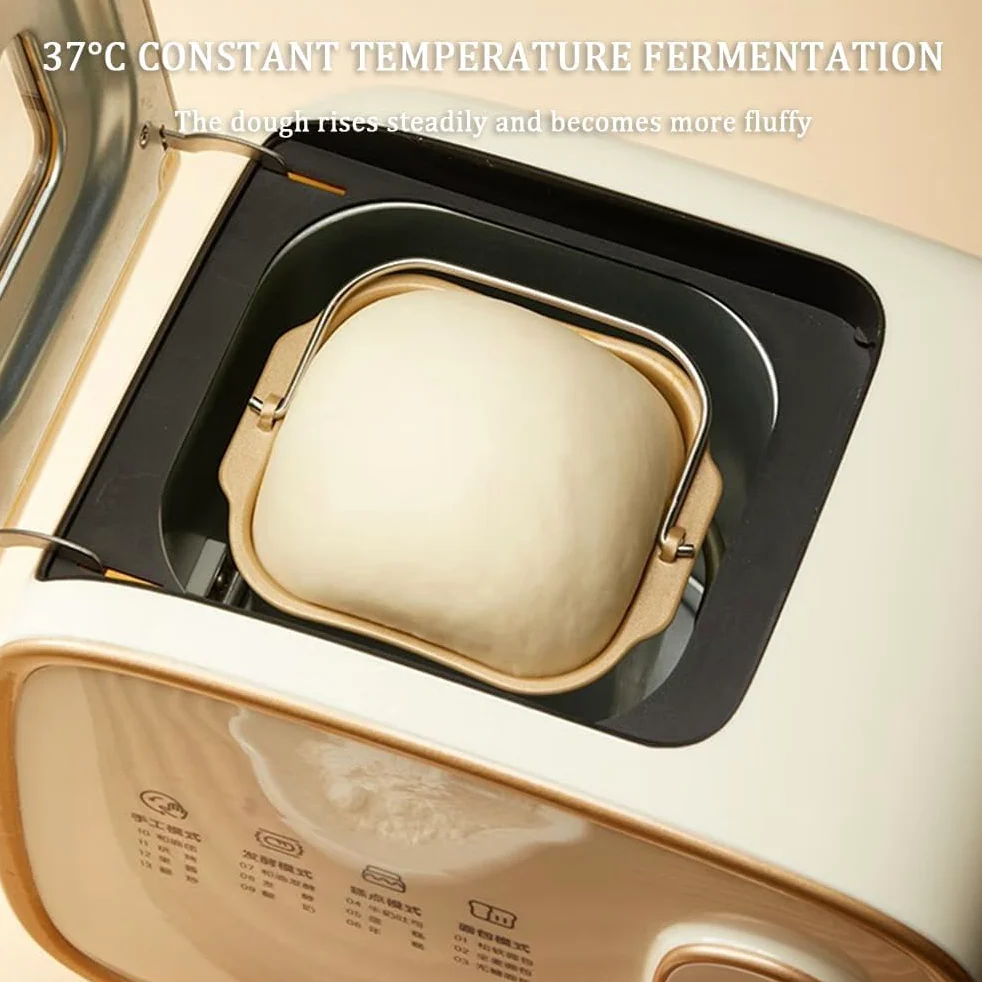 Máquina automática para hacer pan, amasado y fermentación de masa con temporizador de 15 horas y función de mantener caliente para pan casero sin gluten
